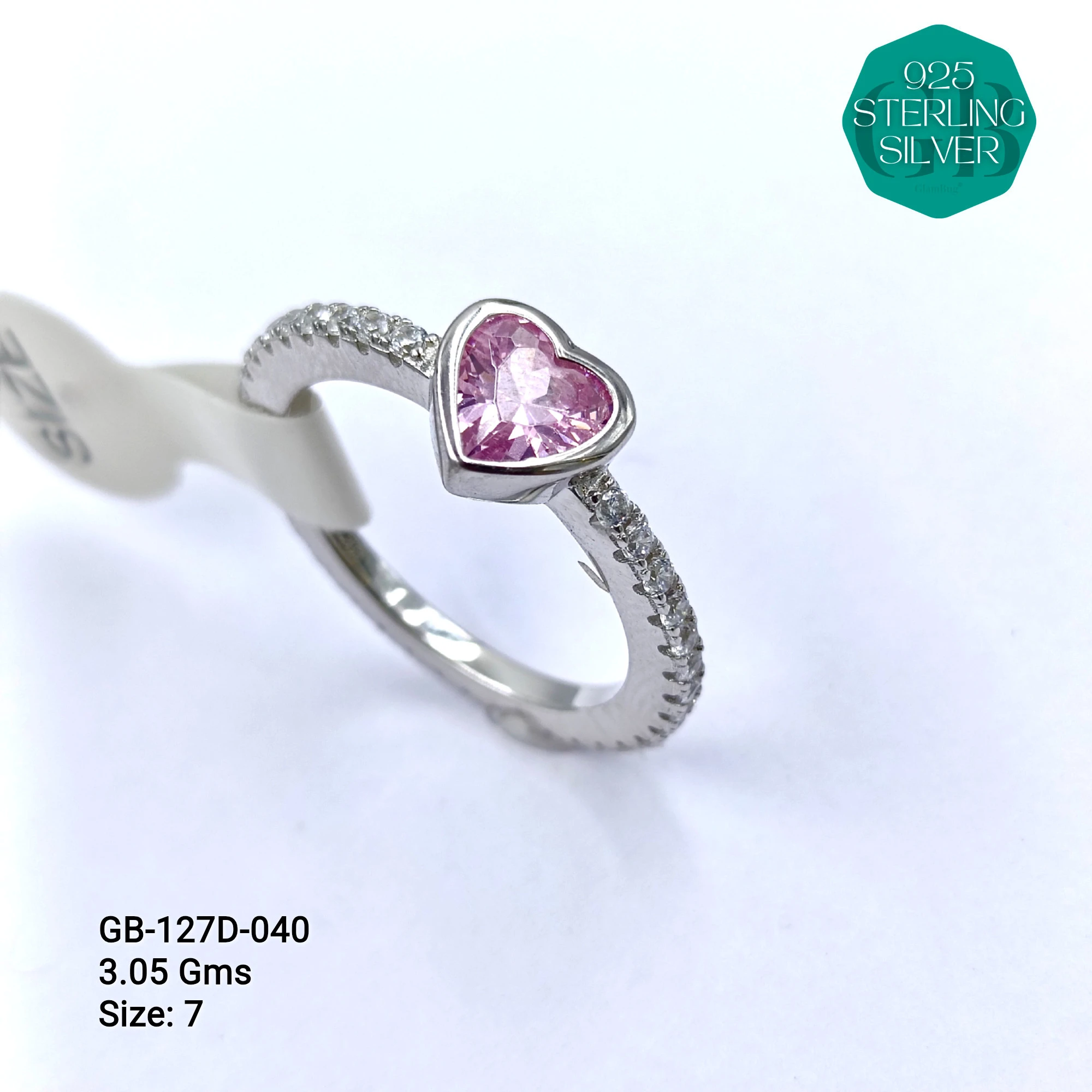 LUXURY - PREMIUM RINGS D - Premium 925 Silver Jewellery - SKU: GB-127D-040 - Hyderabad Silver Importers