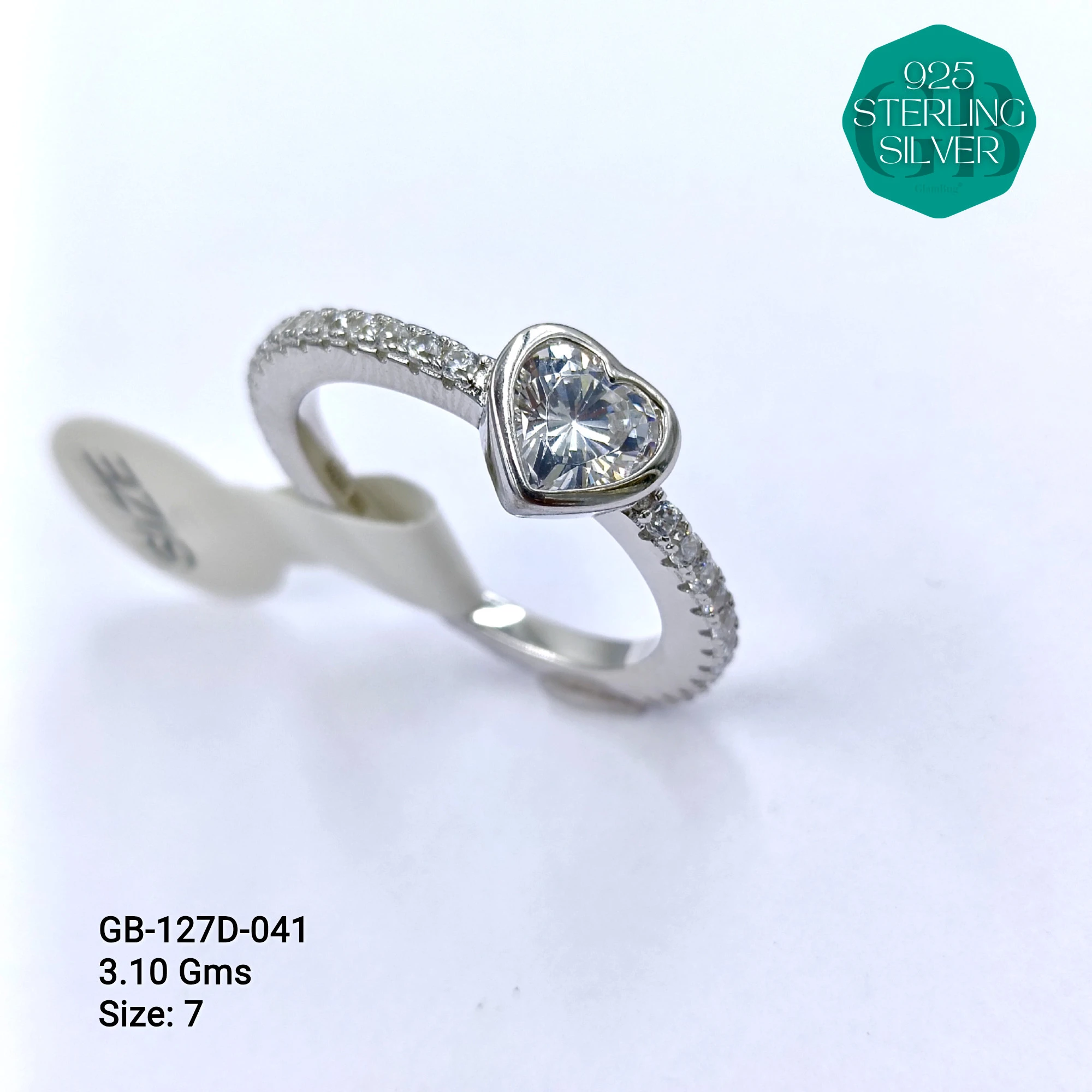 LUXURY - PREMIUM RINGS D - Premium 925 Silver Jewellery - SKU: GB-127D-041 - Hyderabad Silver Importers