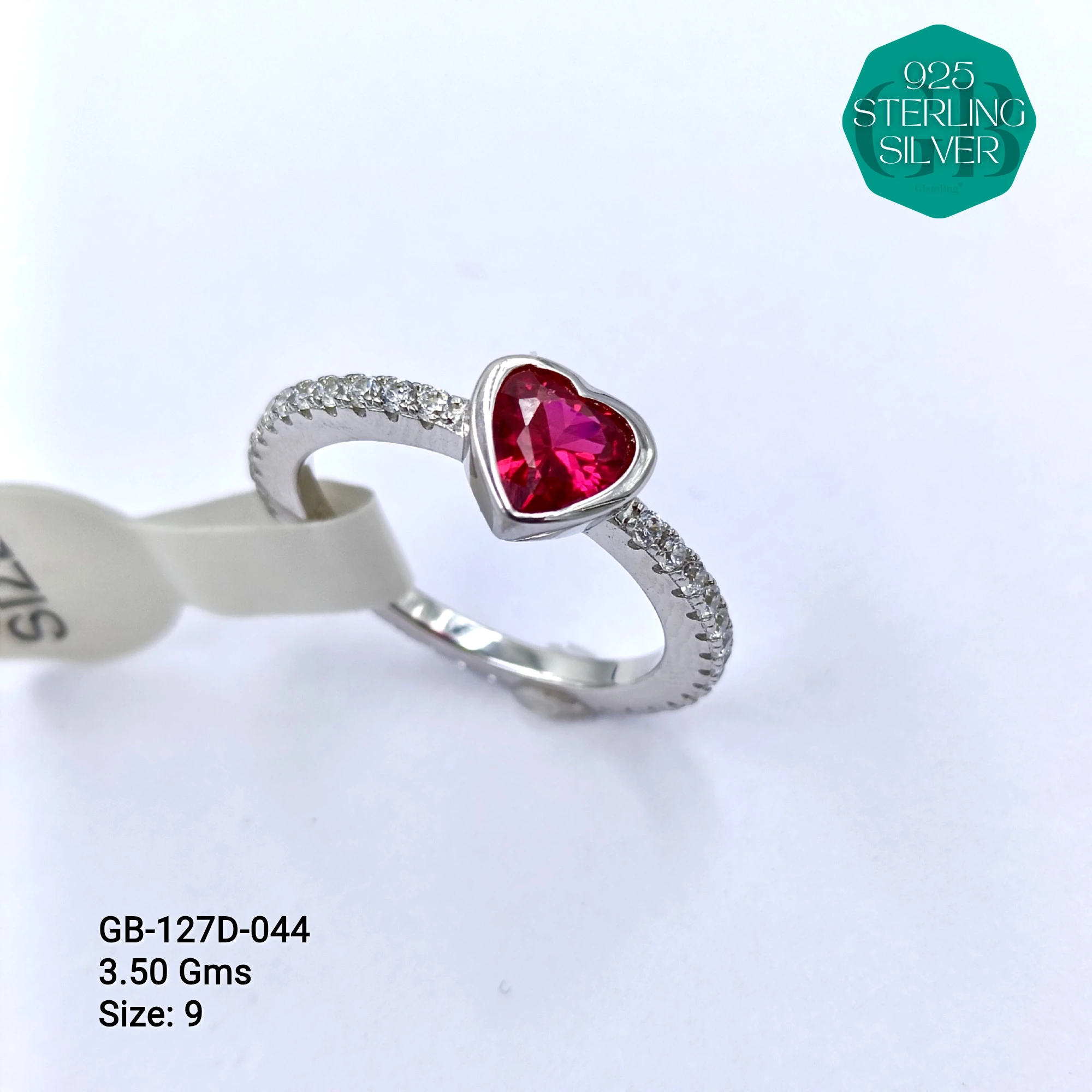 LUXURY - PREMIUM RINGS D - Premium 925 Silver Jewellery - SKU: GB-127D-044 - Hyderabad Silver Importers