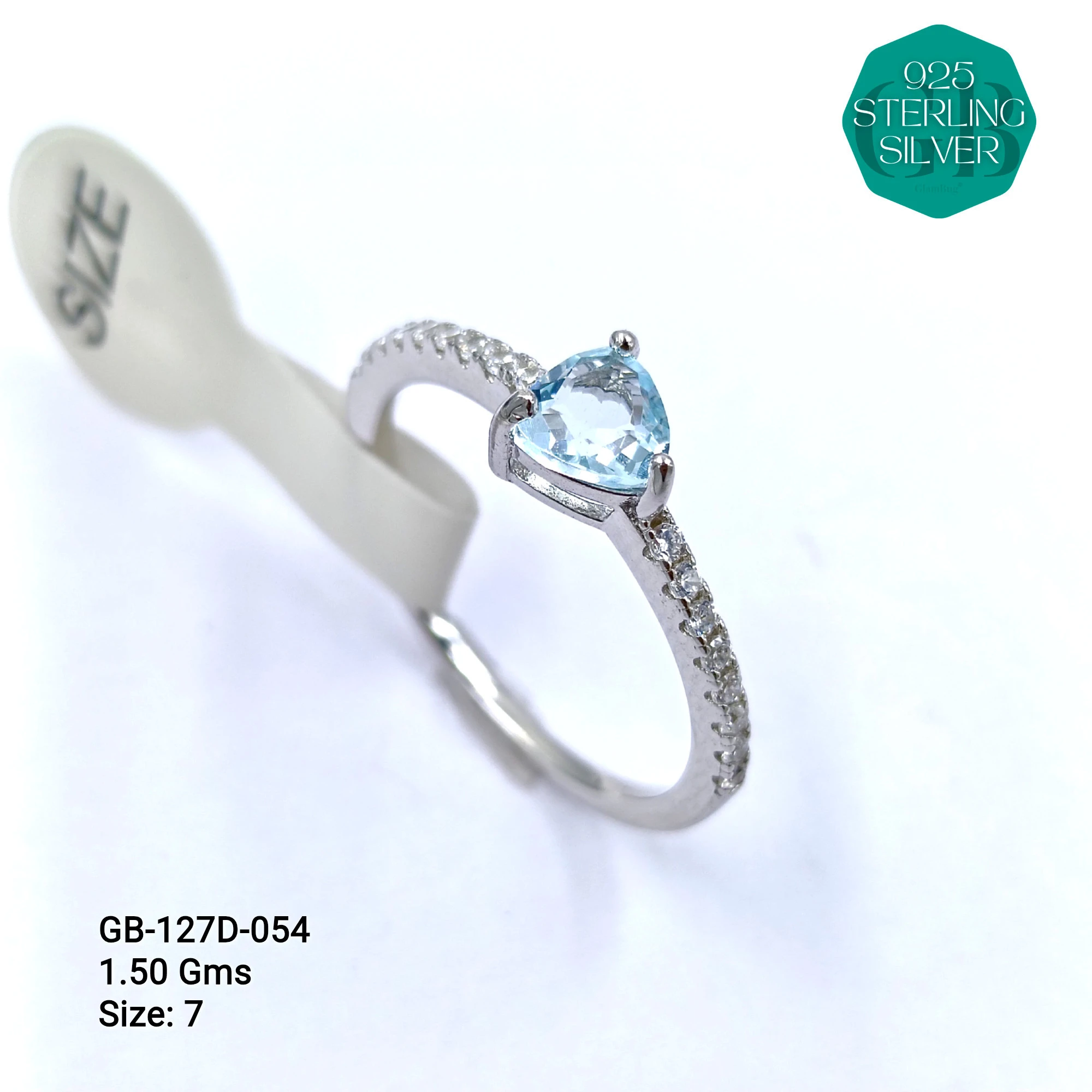 LUXURY - PREMIUM RINGS D - Premium 925 Silver Jewellery - SKU: GB-127D-054 - Hyderabad Silver Importers