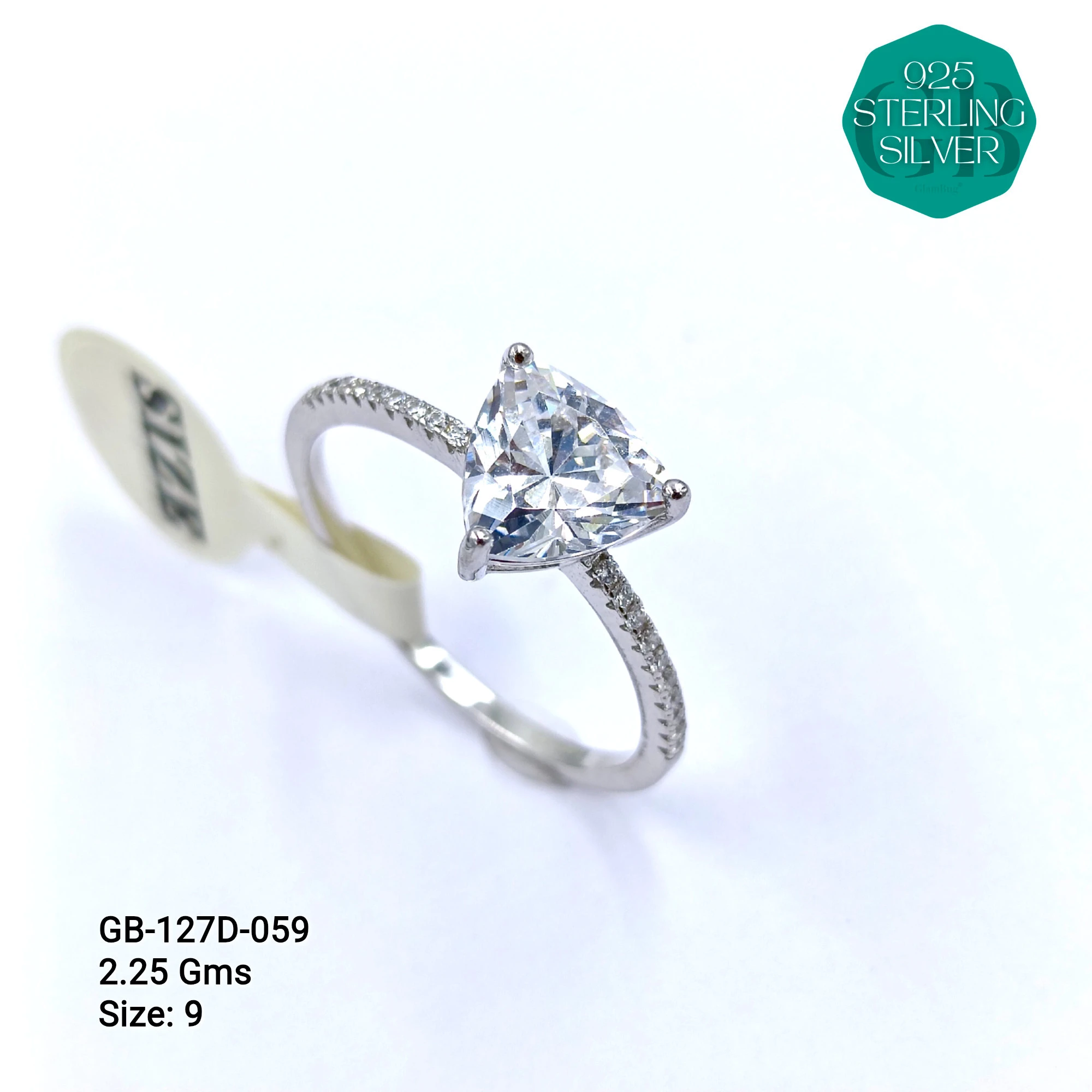 LUXURY - PREMIUM RINGS D - Premium 925 Silver Jewellery - SKU: GB-127D-059 - Hyderabad Silver Importers