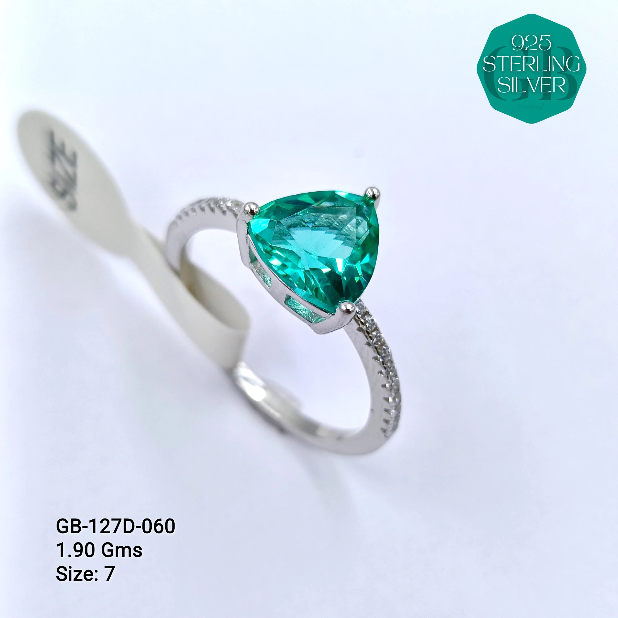 LUXURY - PREMIUM RINGS D - Premium 925 Silver Jewellery - SKU: GB-127D-060 - Hyderabad Silver Importers