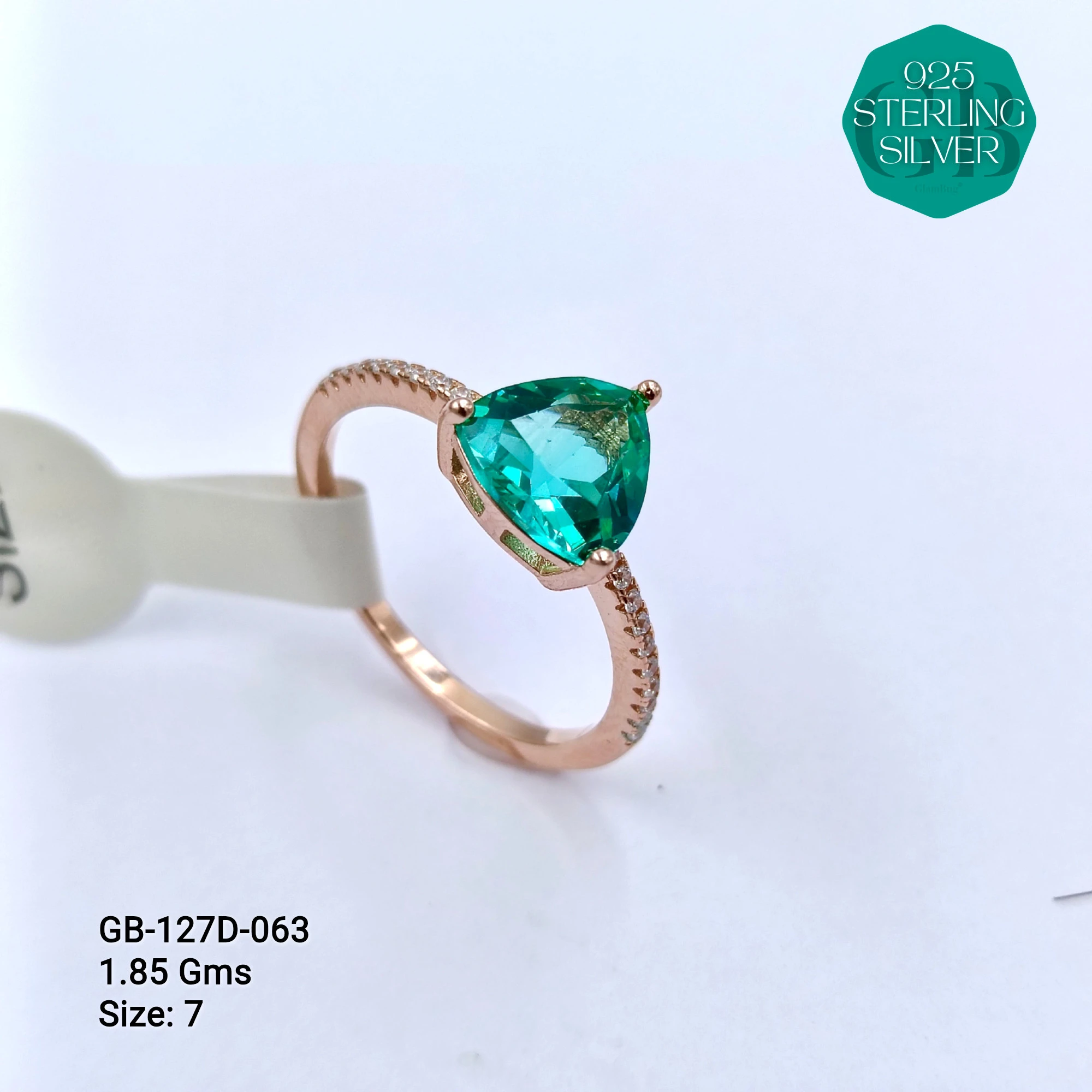 LUXURY - PREMIUM RINGS D - Premium 925 Silver Jewellery - SKU: GB-127D-063 - Hyderabad Silver Importers