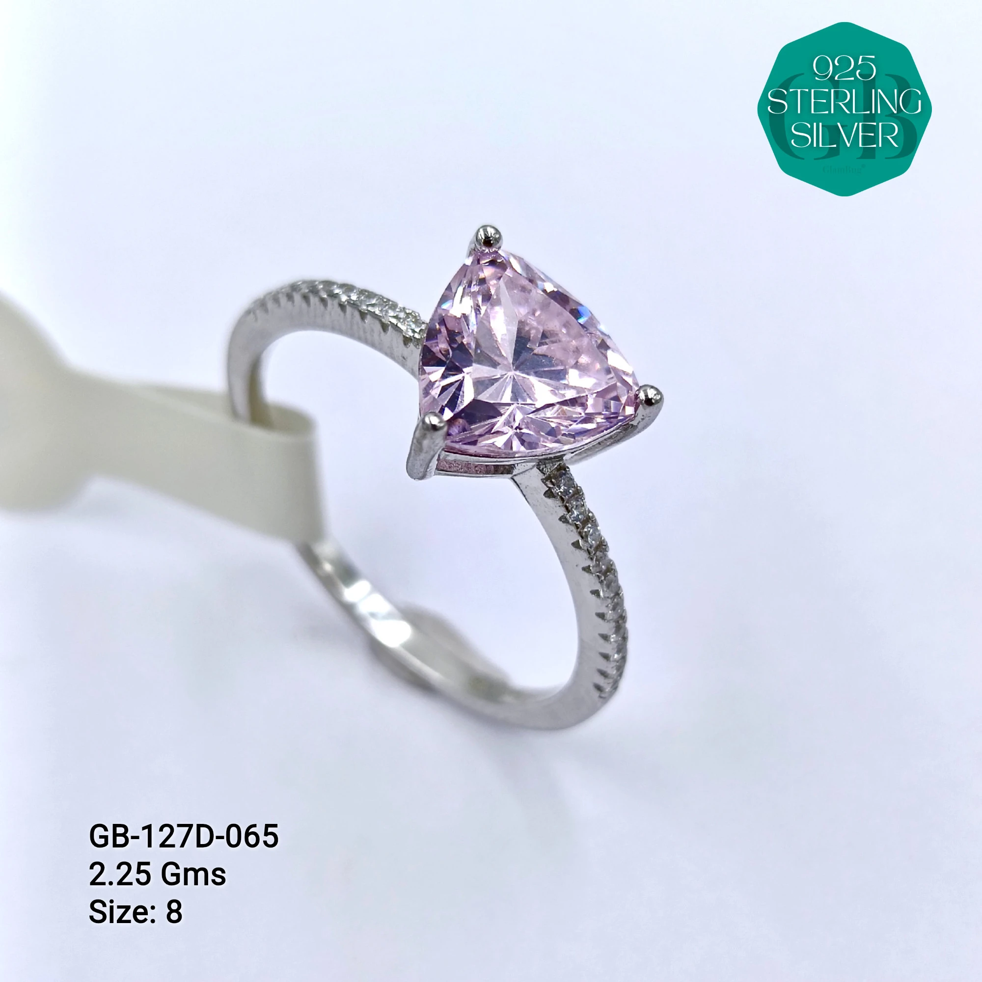 LUXURY - PREMIUM RINGS D - Premium 925 Silver Jewellery - SKU: GB-127D-065 - Hyderabad Silver Importers