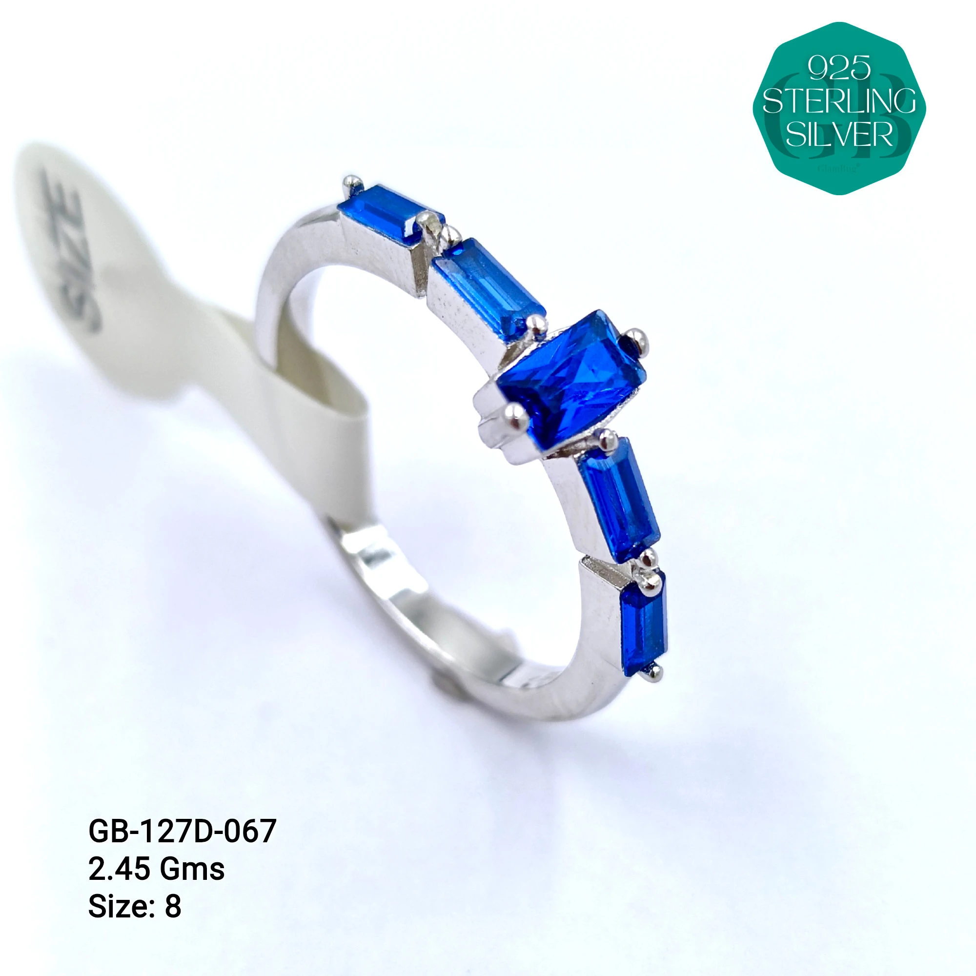 LUXURY - PREMIUM RINGS D - Premium 925 Silver Jewellery - SKU: GB-127D-067 - Hyderabad Silver Importers