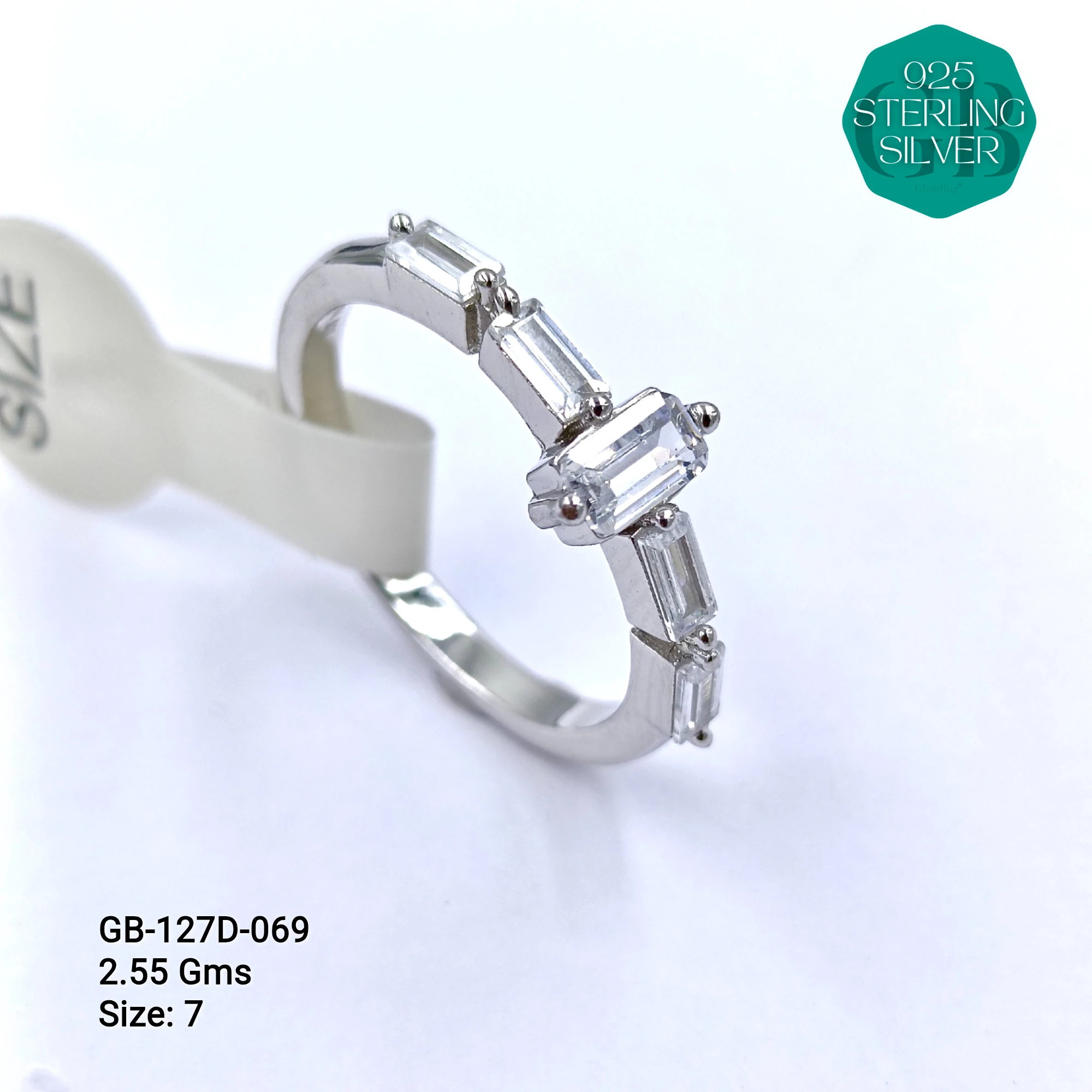 LUXURY - PREMIUM RINGS D - Premium 925 Silver Jewellery - SKU: GB-127D-069 - Hyderabad Silver Importers