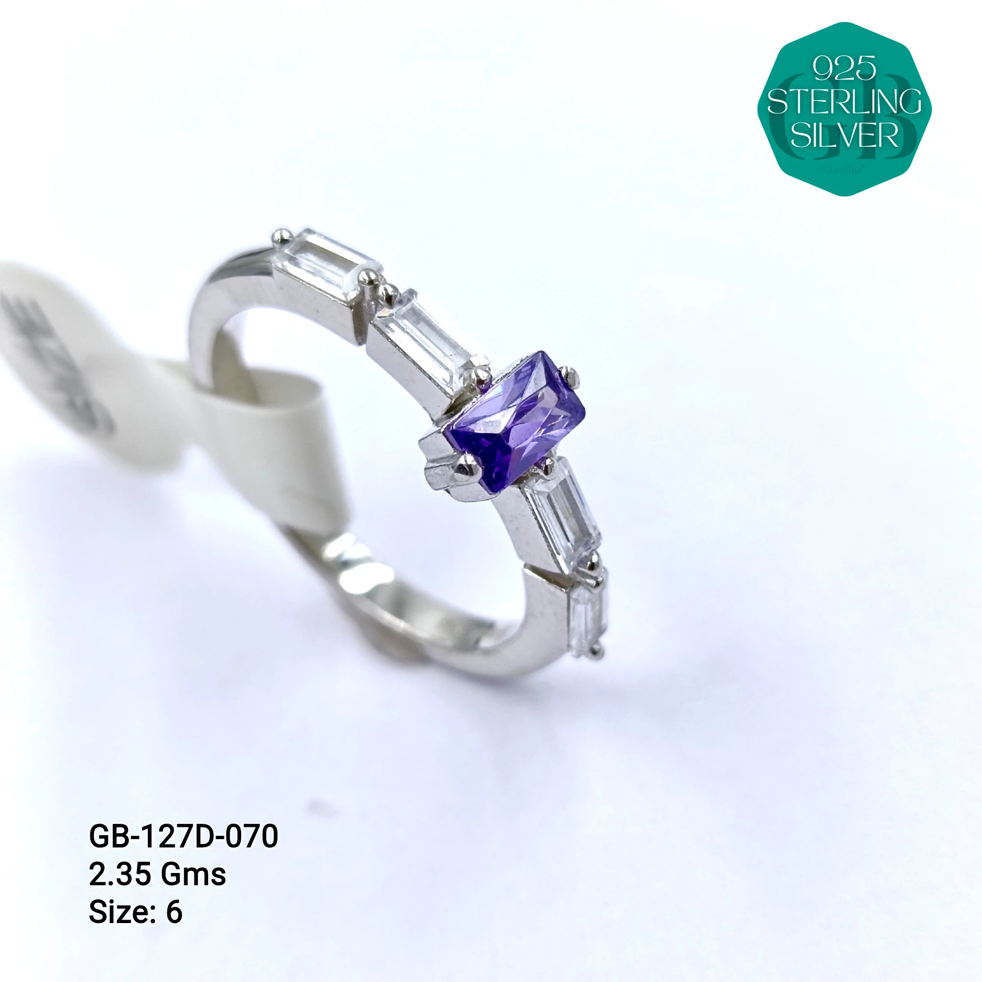 LUXURY - PREMIUM RINGS D - Premium 925 Silver Jewellery - SKU: GB-127D-070 - Hyderabad Silver Importers