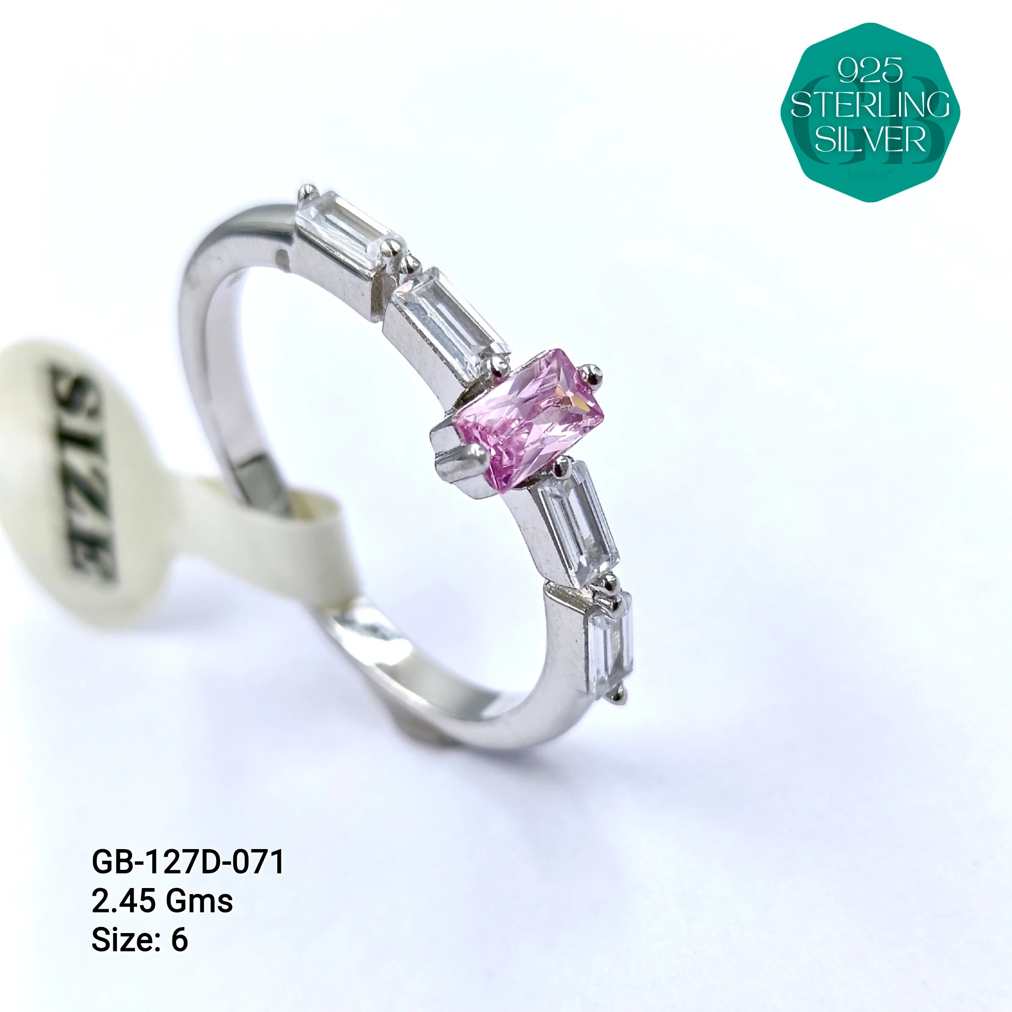 LUXURY - PREMIUM RINGS D - Premium 925 Silver Jewellery - SKU: GB-127D-071 - Hyderabad Silver Importers