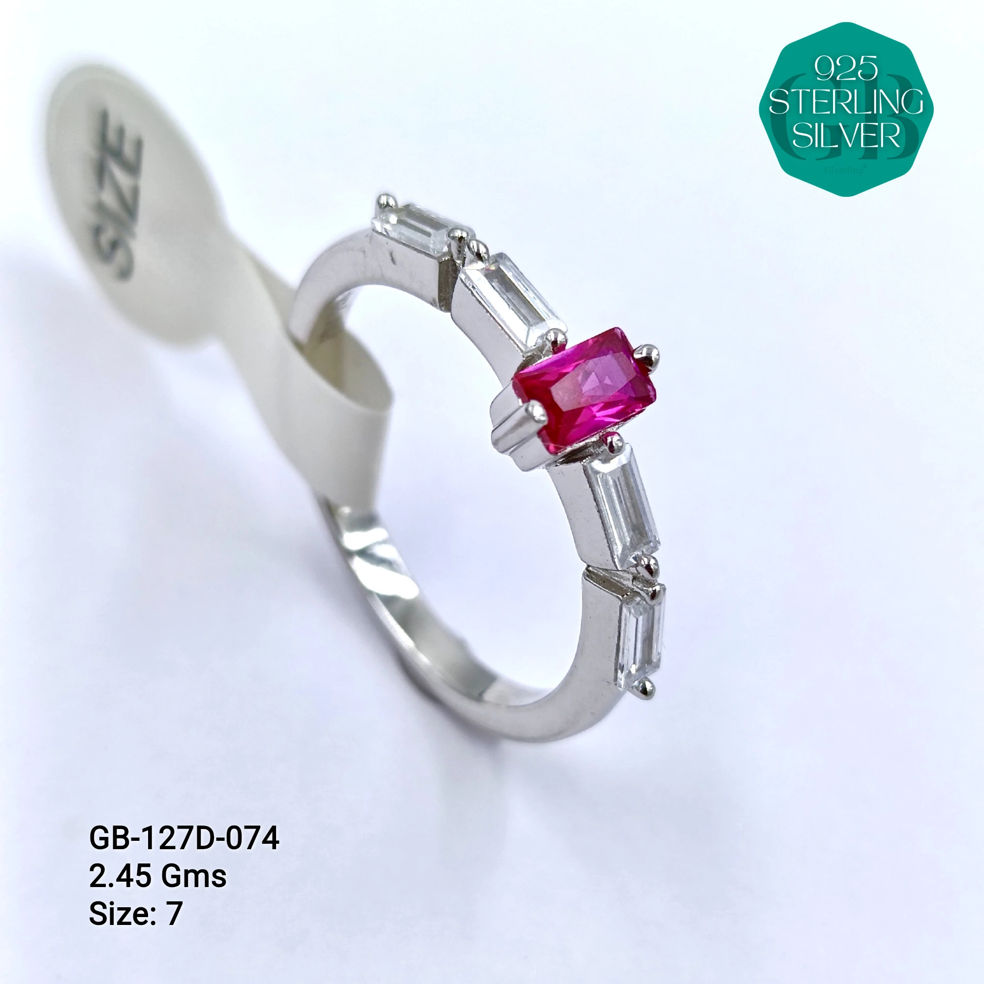 LUXURY - PREMIUM RINGS D - Premium 925 Silver Jewellery - SKU: GB-127D-074 - Hyderabad Silver Importers