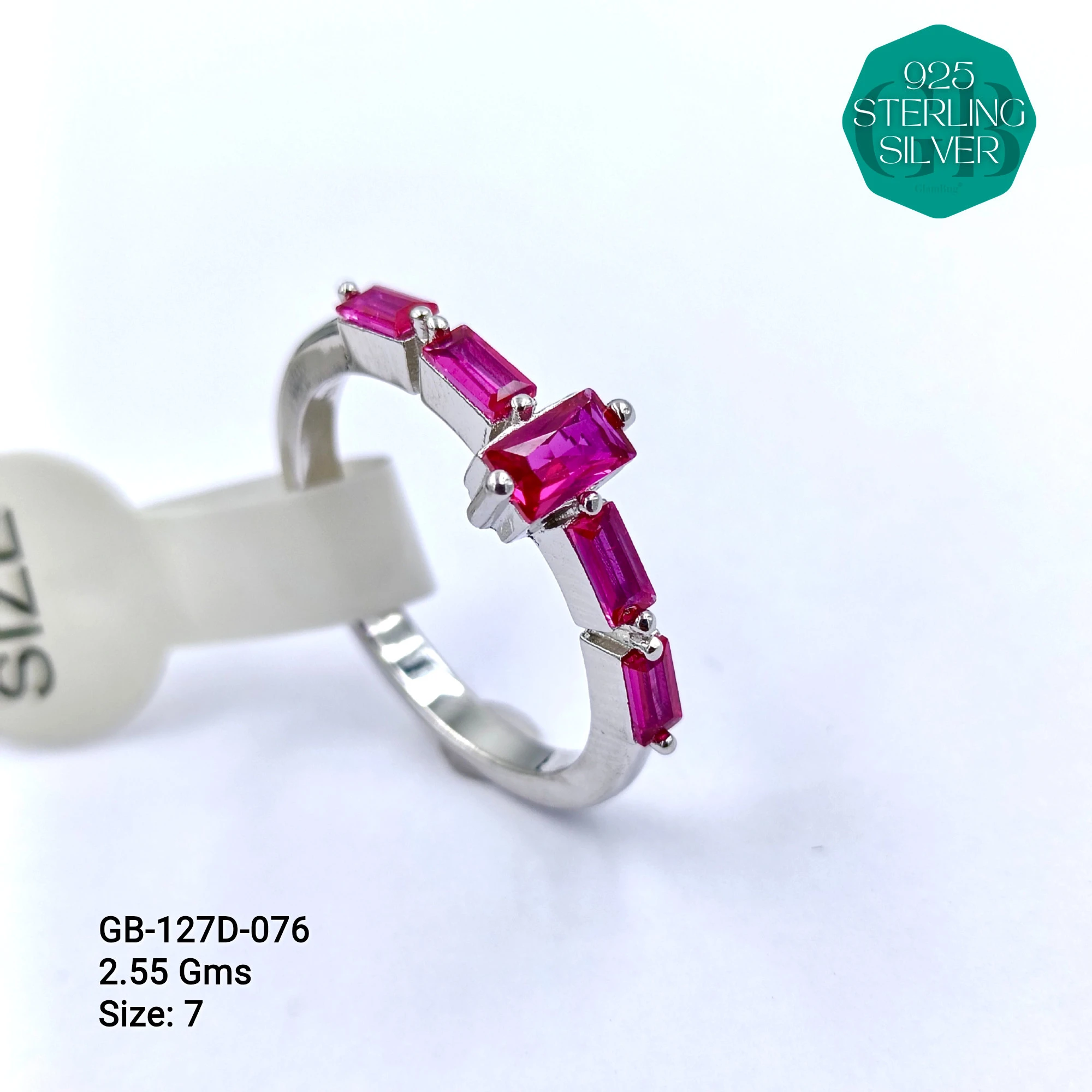 LUXURY - PREMIUM RINGS D - Premium 925 Silver Jewellery - SKU: GB-127D-076 - Hyderabad Silver Importers