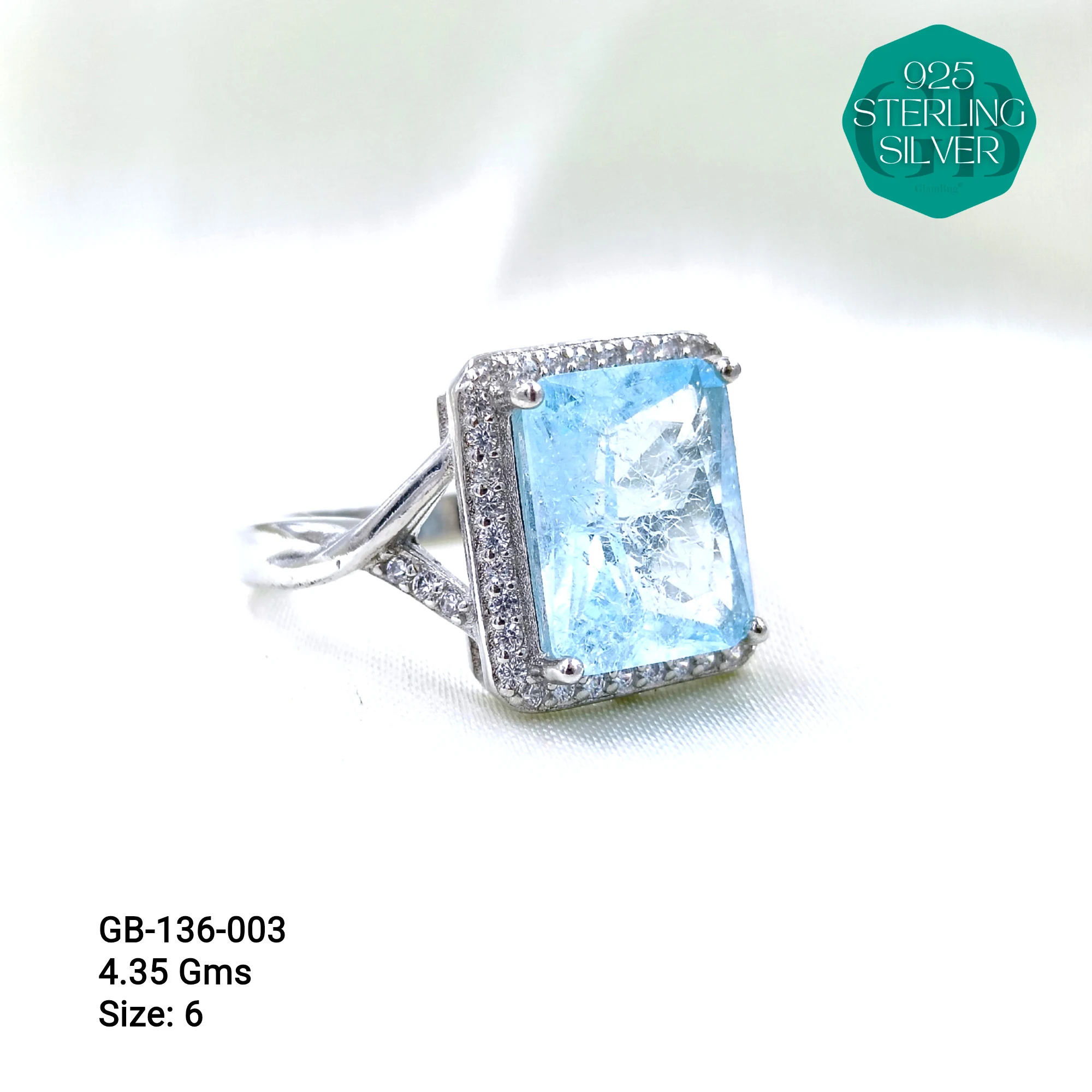 ICE CRUSH RINGS - Premium 925 Silver Jewellery - SKU: GB-136-003 - Hyderabad Silver Importers