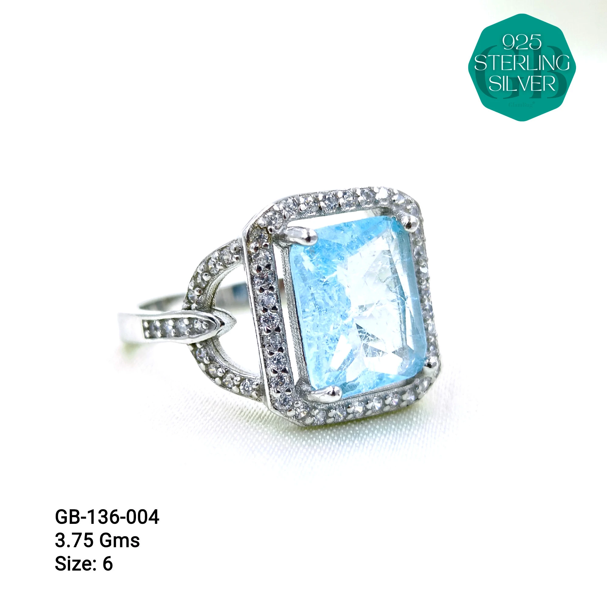 ICE CRUSH RINGS - Premium 925 Silver Jewellery - SKU: GB-136-004 - Hyderabad Silver Importers