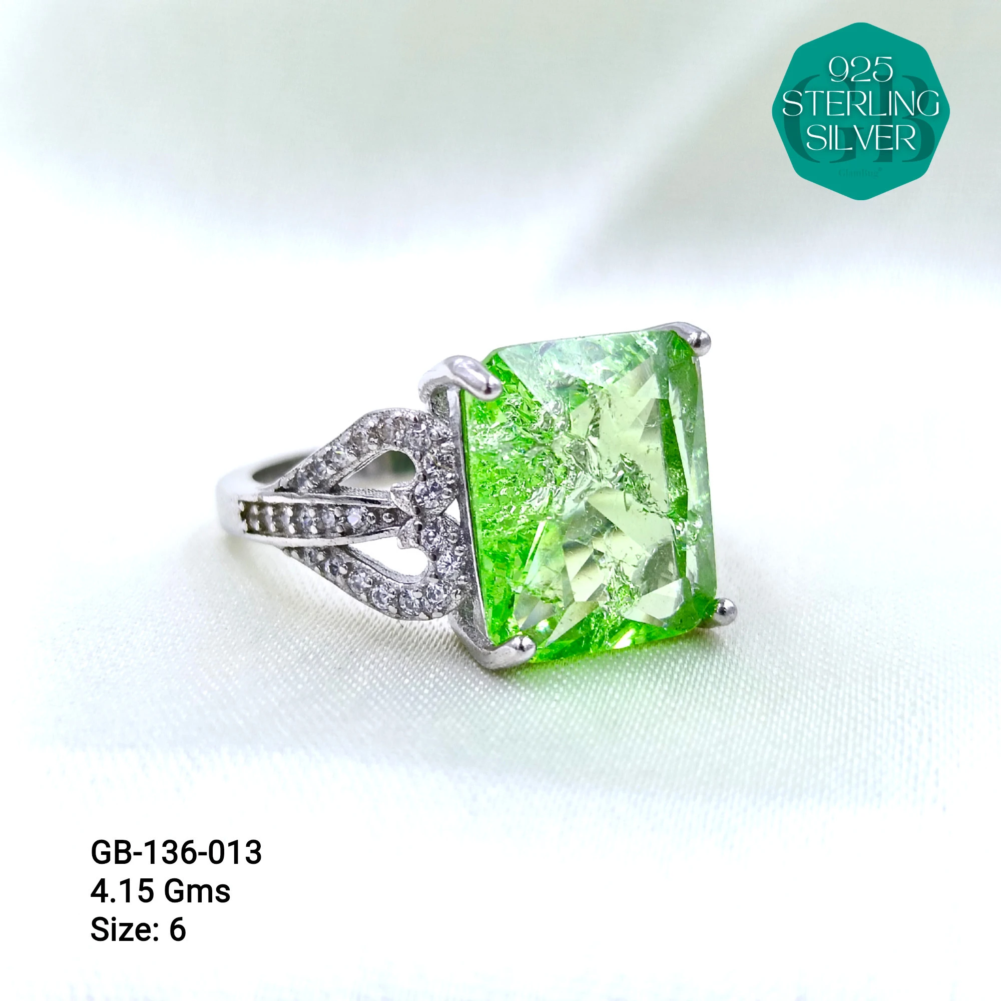 ICE CRUSH RINGS - Premium 925 Silver Jewellery - SKU: GB-136-013 - Hyderabad Silver Importers