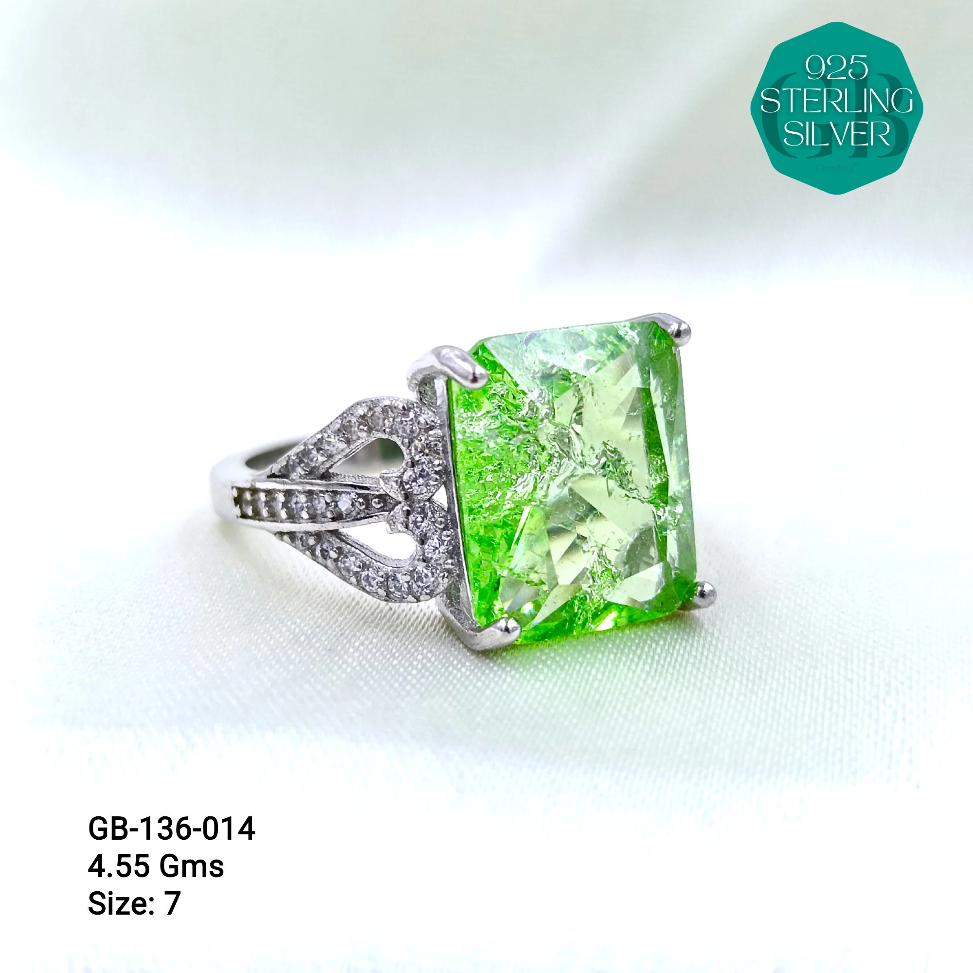 ICE CRUSH RINGS - Premium 925 Silver Jewellery - SKU: GB-136-014 - Hyderabad Silver Importers
