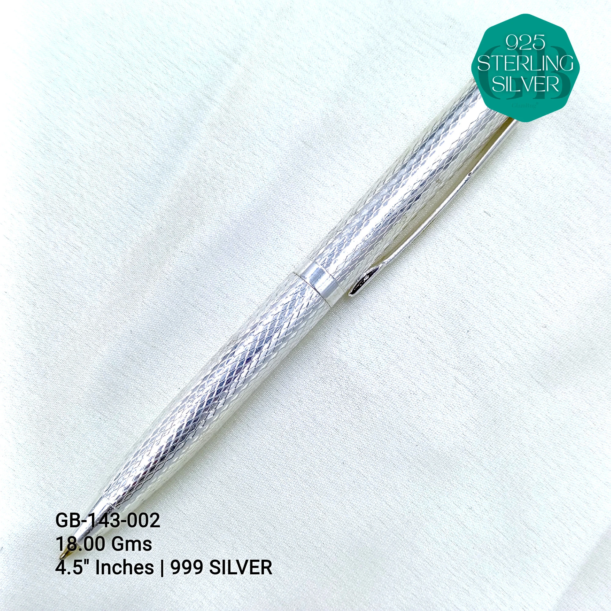 BANGKOK PENS - Premium 925 Silver Jewellery - SKU: GB-143-002 - Hyderabad Silver Importers