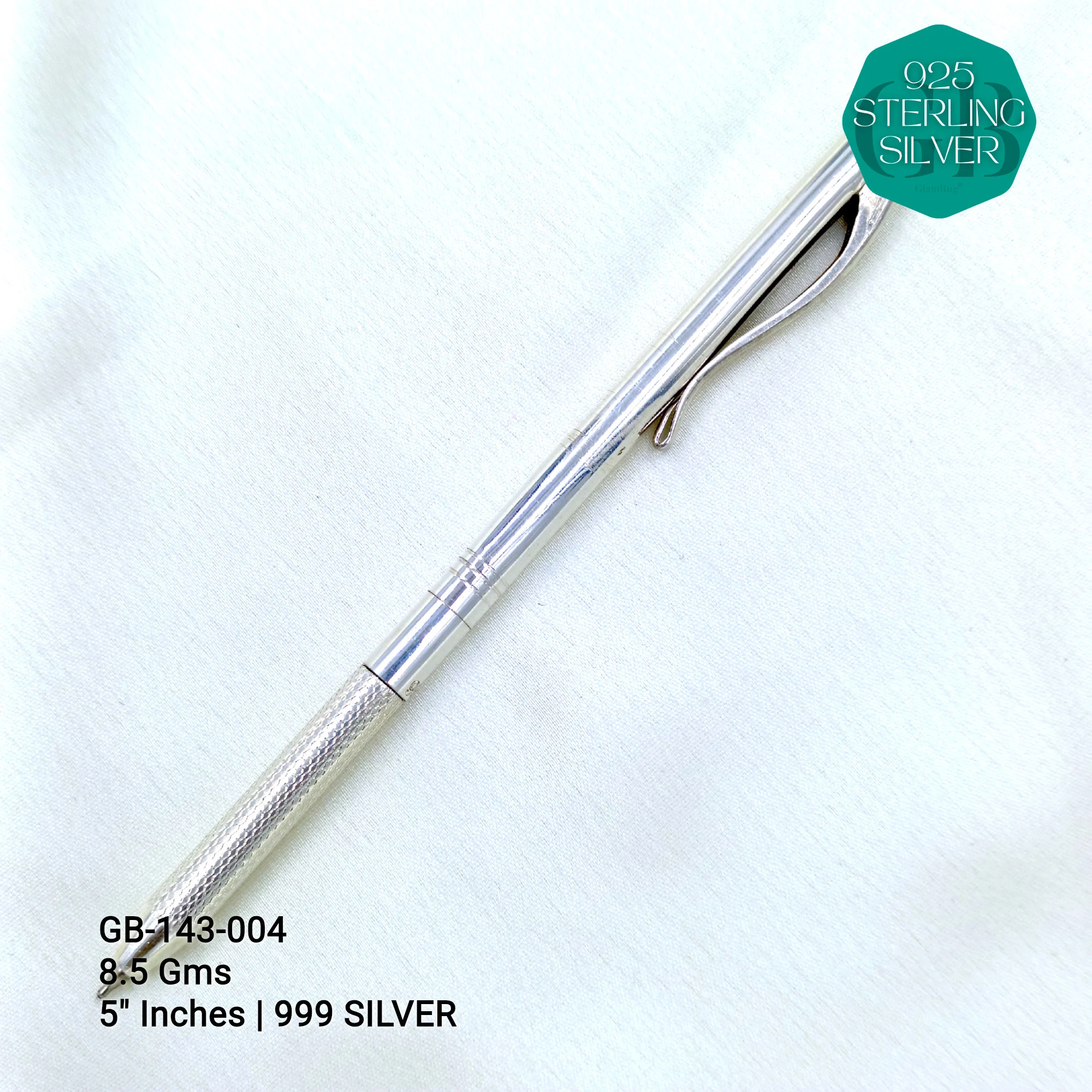BANGKOK PENS - Premium 925 Silver Jewellery - SKU: GB-143-004 - Hyderabad Silver Importers