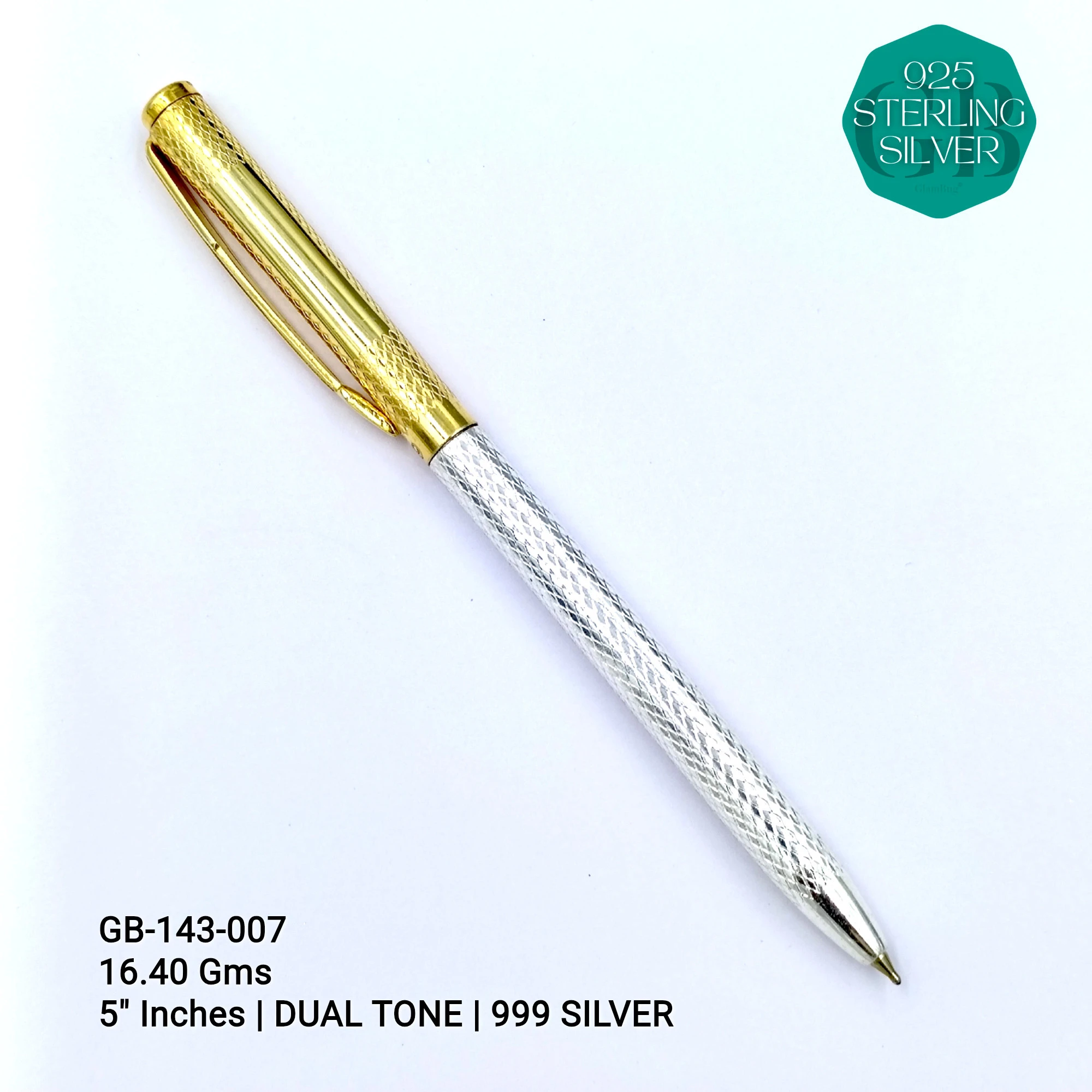 BANGKOK PENS - Premium 925 Silver Jewellery - SKU: GB-143-007 - Hyderabad Silver Importers