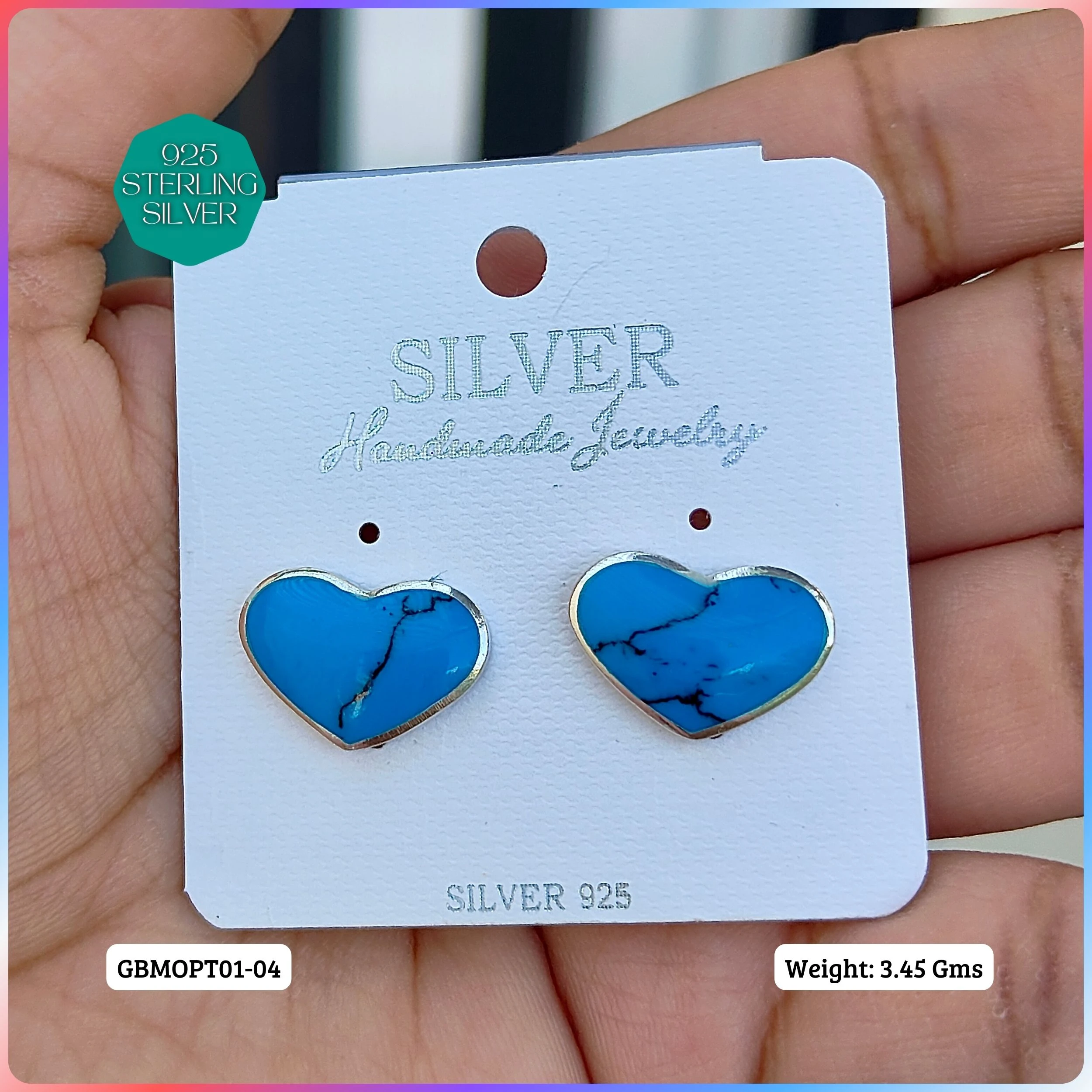 MOP STUDS - Premium 925 Silver Jewellery - SKU: GB-150-001 - Hyderabad Silver Importers