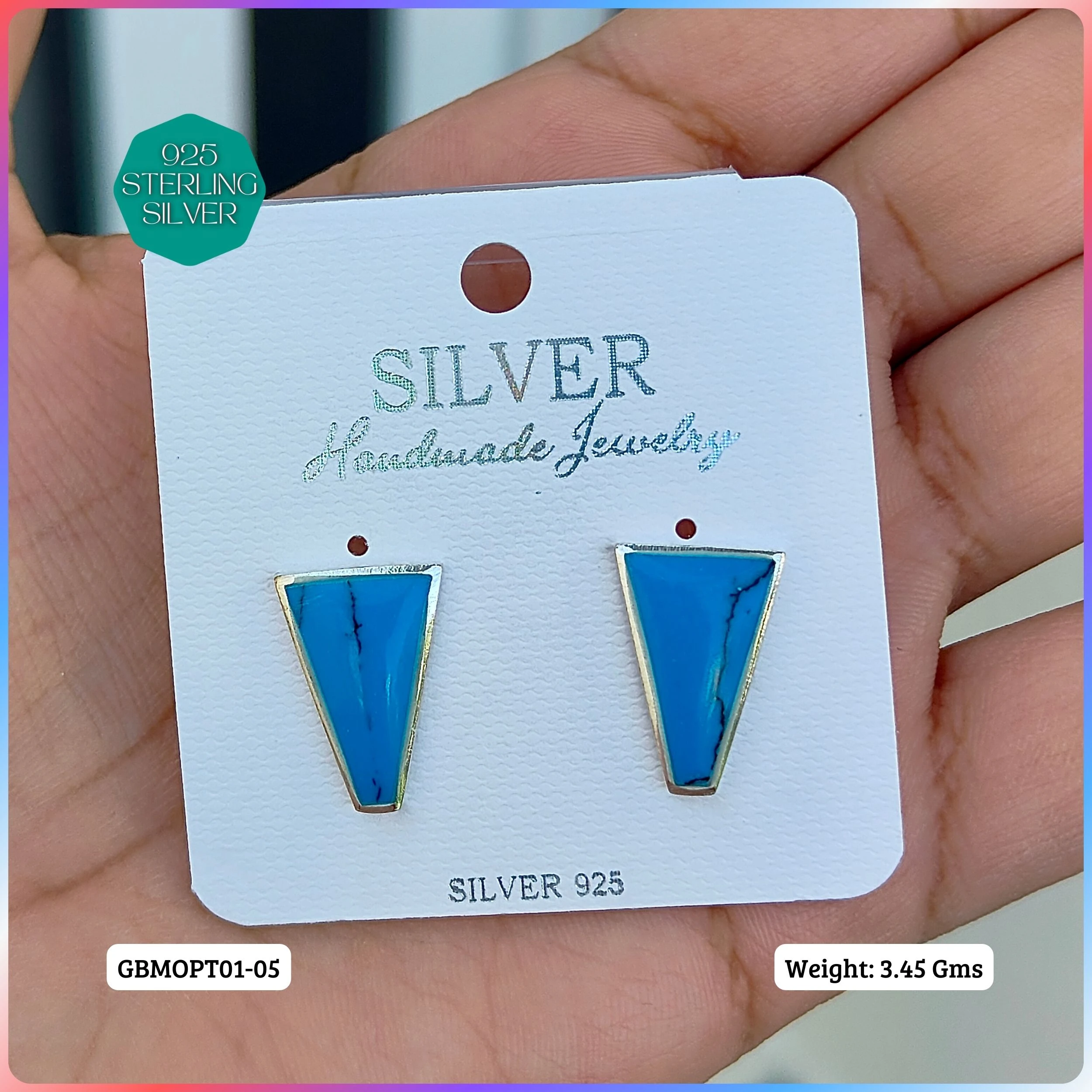 MOP STUDS - Premium 925 Silver Jewellery - SKU: GB-150-002 - Hyderabad Silver Importers