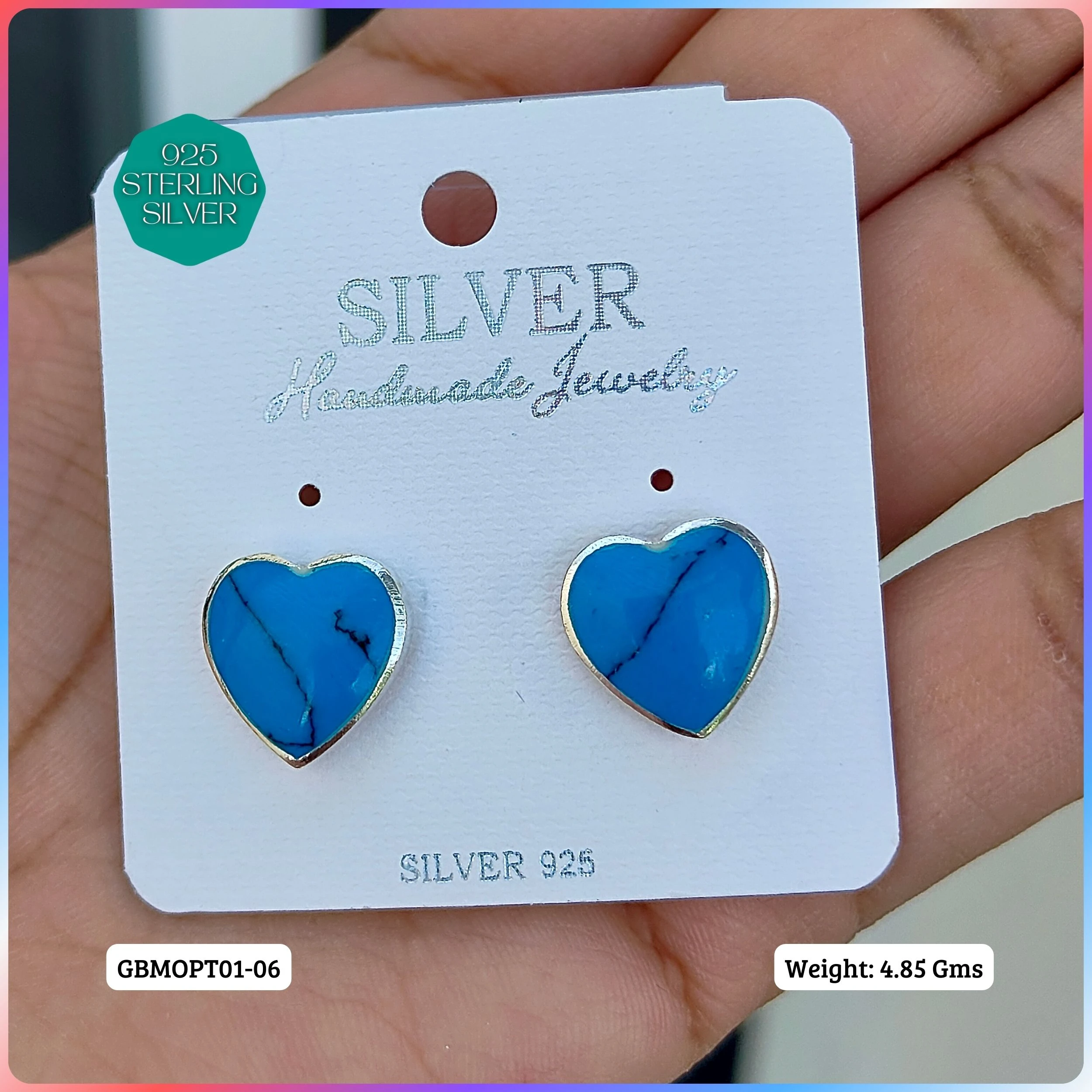 MOP STUDS - Premium 925 Silver Jewellery - SKU: GB-150-003 - Hyderabad Silver Importers