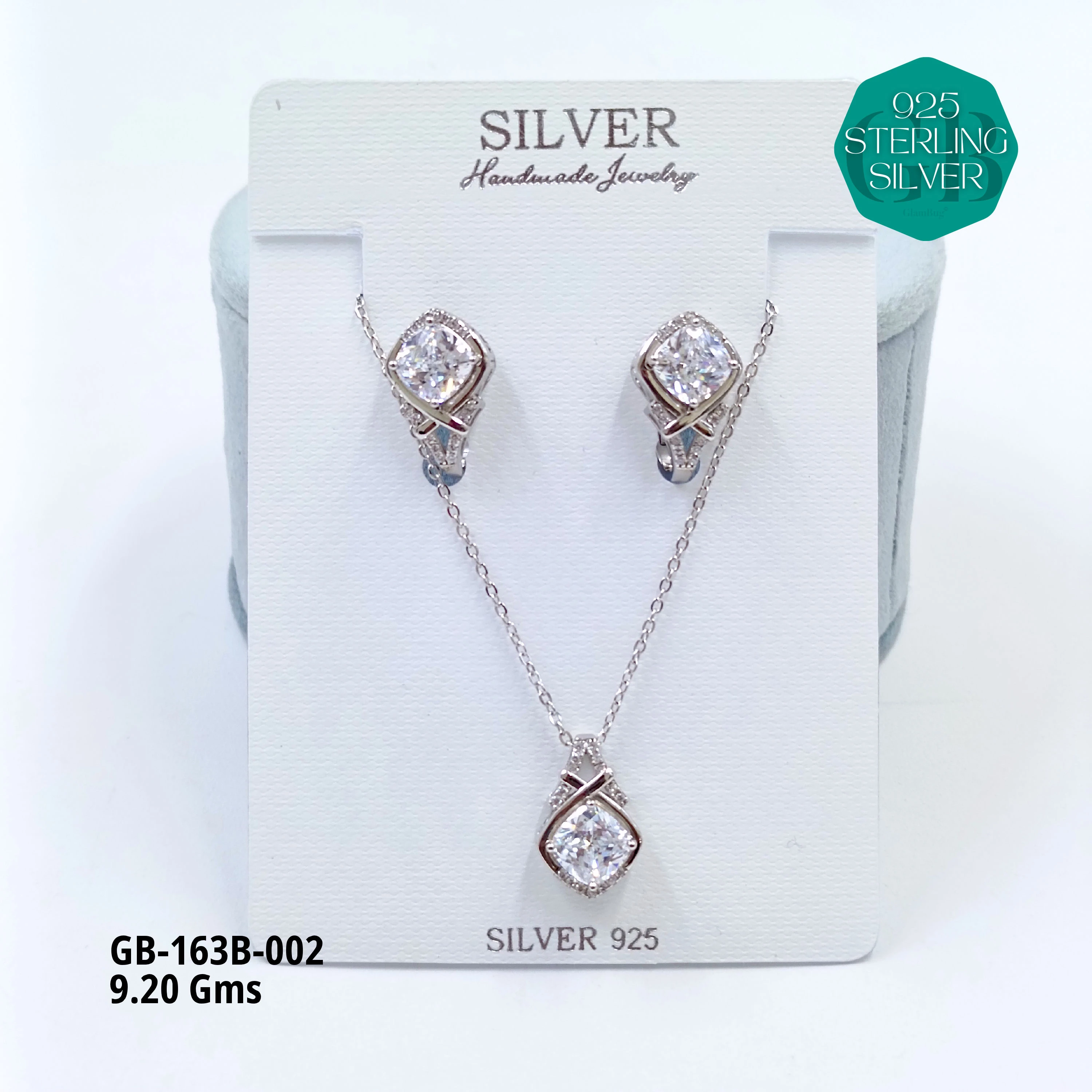 EXCLUSIVE CHAIN PENDANT - Premium 925 Silver Jewellery - SKU: GB-163B-002 - Hyderabad Silver Importers