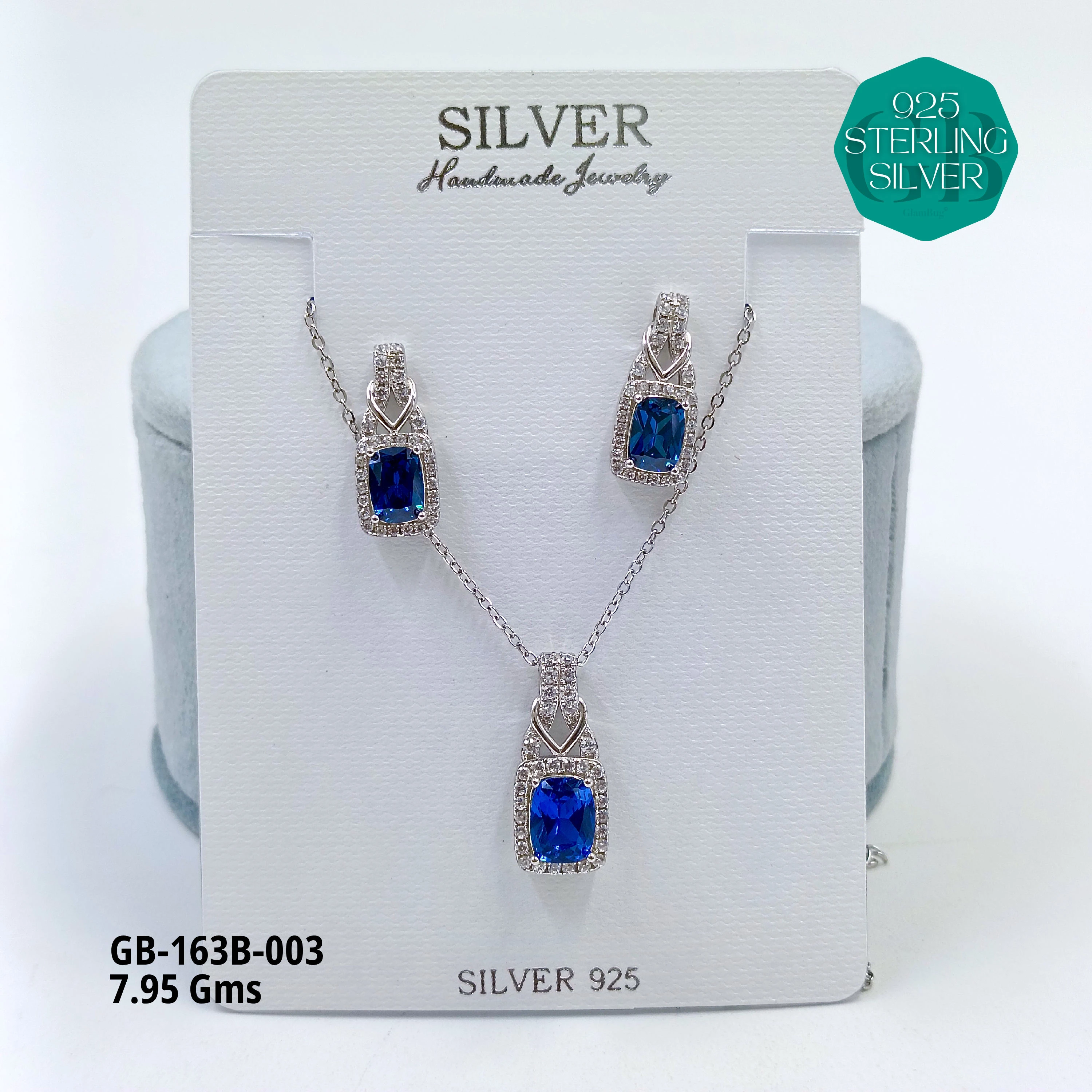 EXCLUSIVE CHAIN PENDANT - Premium 925 Silver Jewellery - SKU: GB-163B-003 - Hyderabad Silver Importers