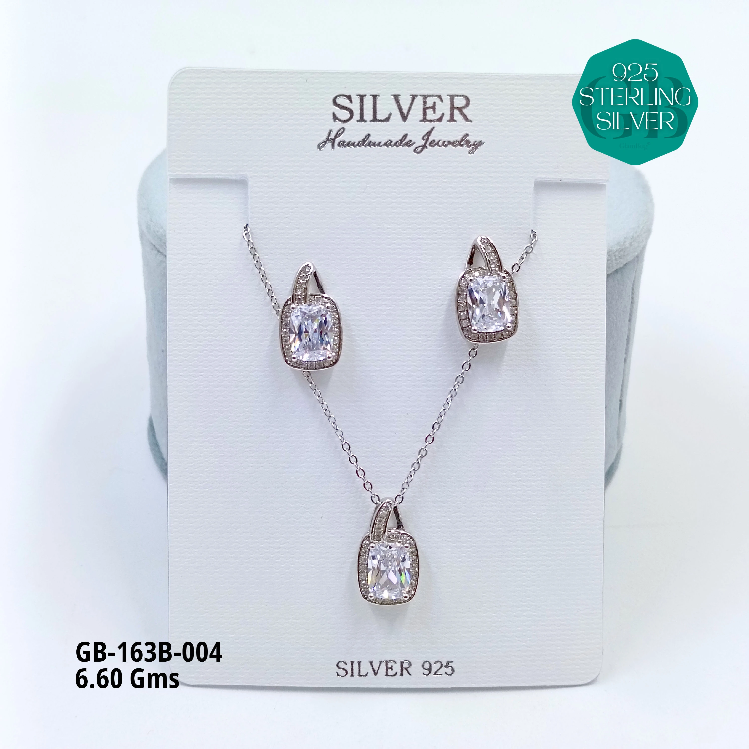 EXCLUSIVE CHAIN PENDANT - Premium 925 Silver Jewellery - SKU: GB-163B-004 - Hyderabad Silver Importers