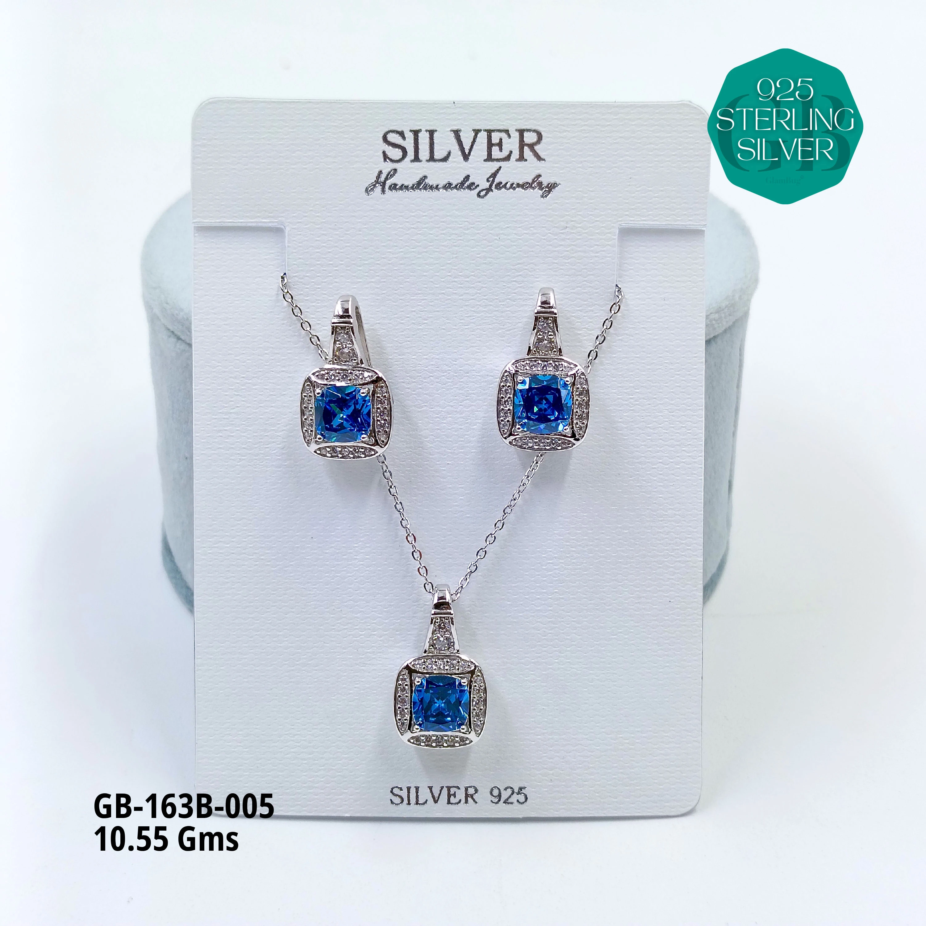 EXCLUSIVE CHAIN PENDANT - Premium 925 Silver Jewellery - SKU: GB-163B-005 - Hyderabad Silver Importers