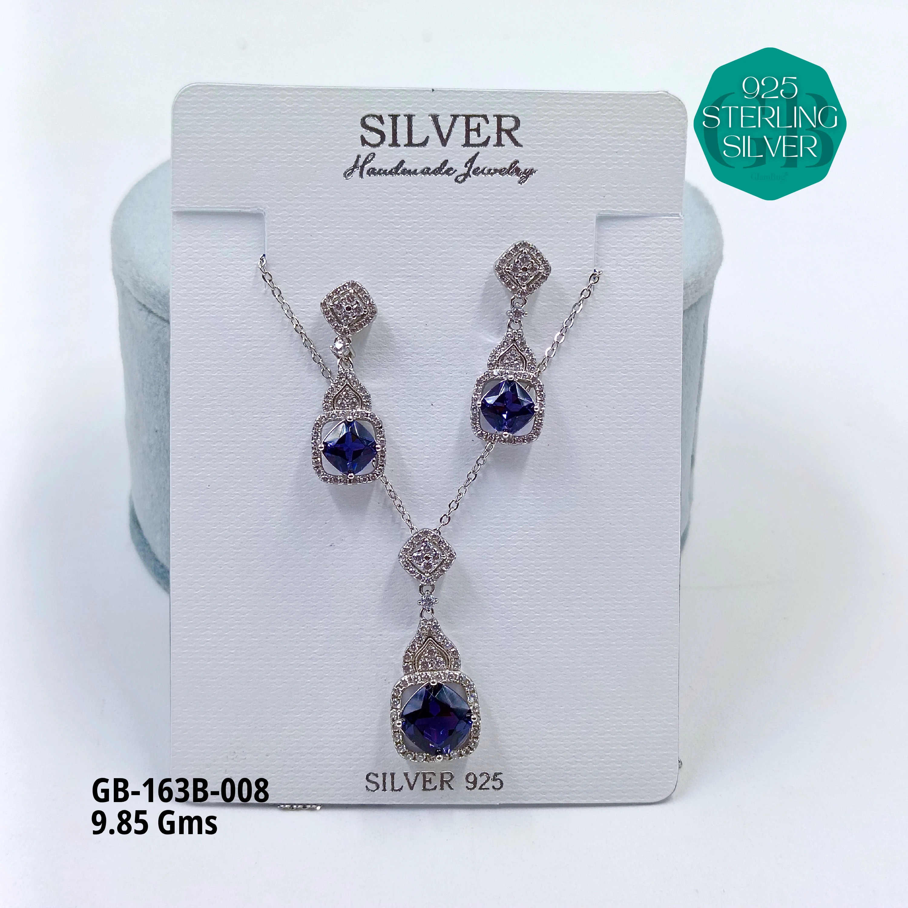 EXCLUSIVE CHAIN PENDANT - Premium 925 Silver Jewellery - SKU: GB-163B-008 - Hyderabad Silver Importers