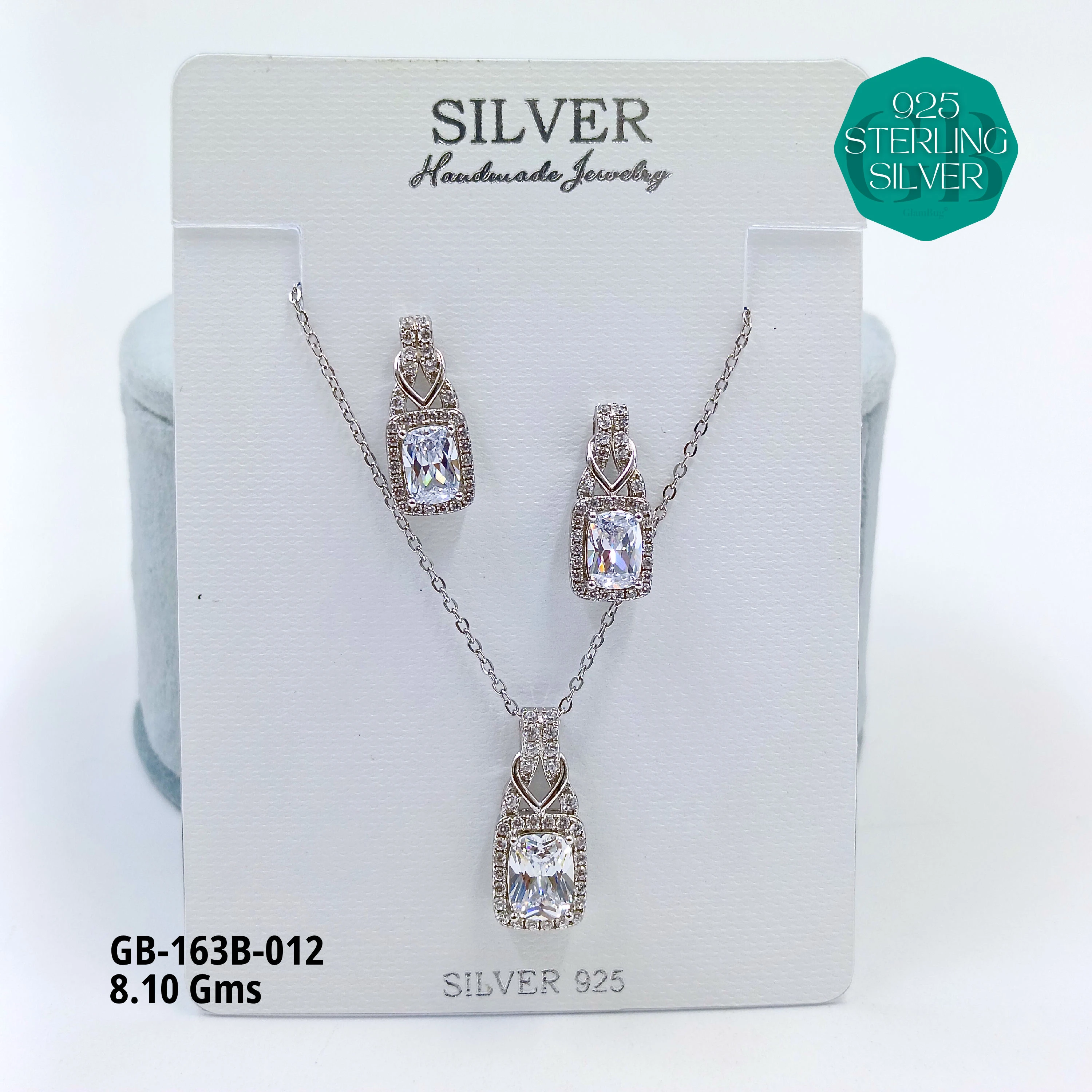 EXCLUSIVE CHAIN PENDANT - Premium 925 Silver Jewellery - SKU: GB-163B-012 - Hyderabad Silver Importers