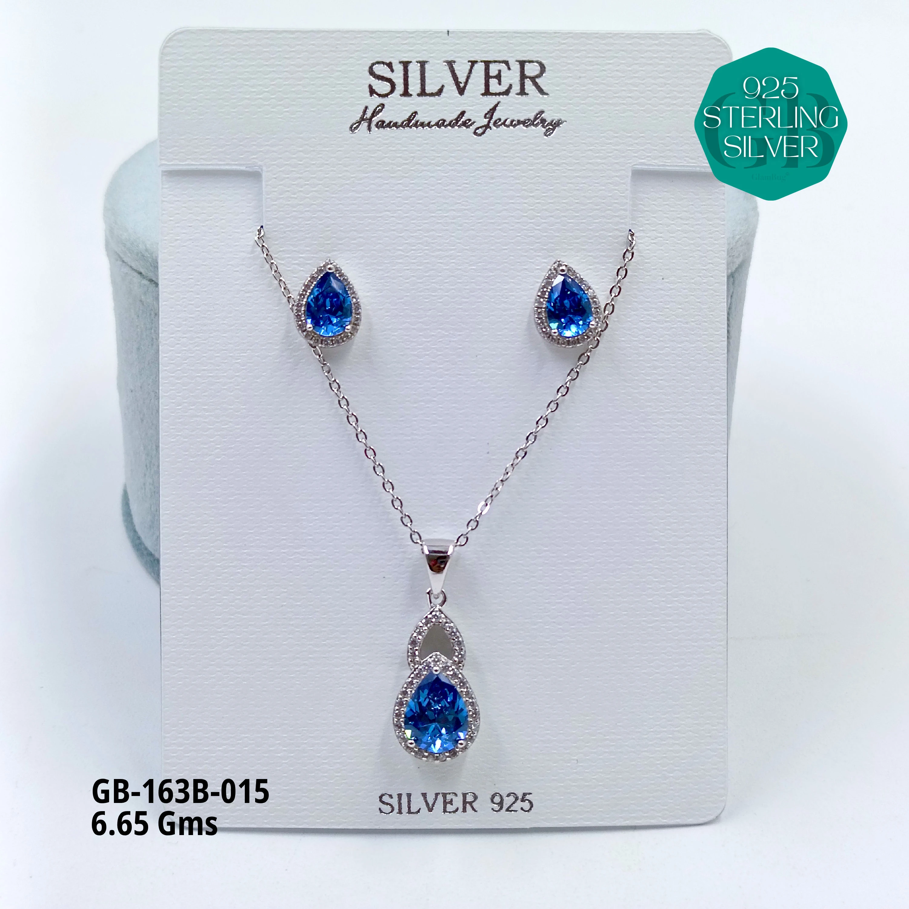 EXCLUSIVE CHAIN PENDANT - Premium 925 Silver Jewellery - SKU: GB-163B-015 - Hyderabad Silver Importers