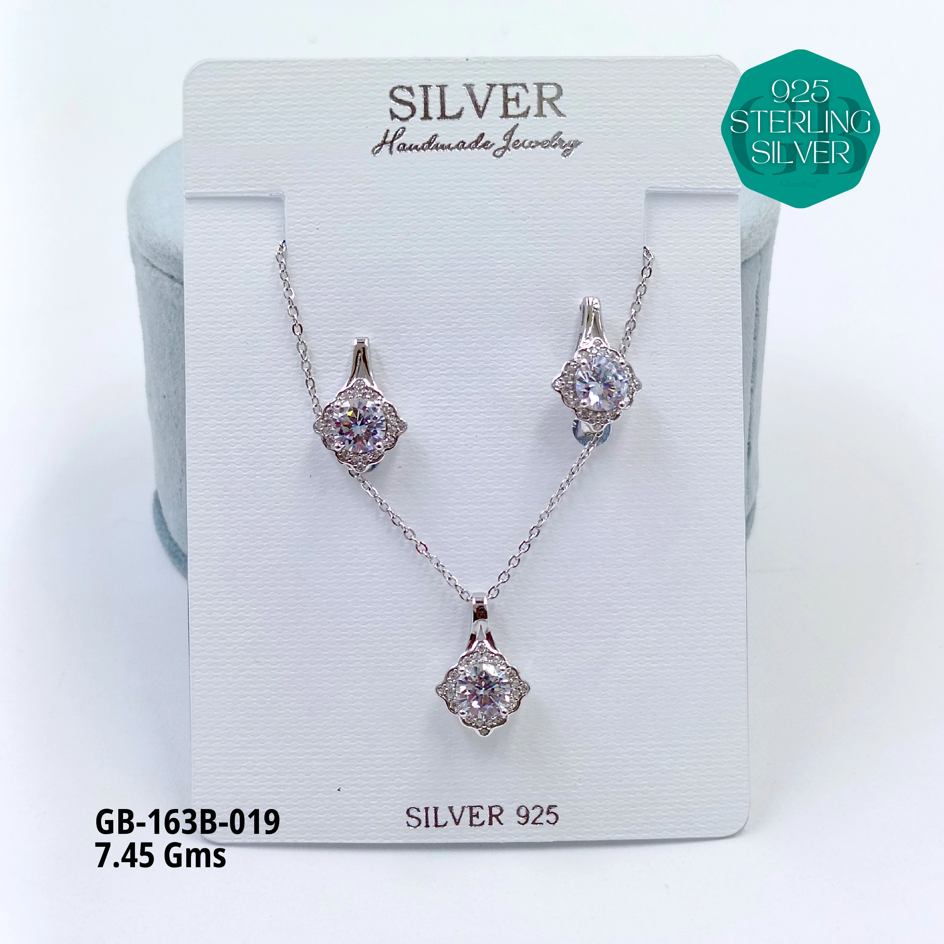 EXCLUSIVE CHAIN PENDANT - Premium 925 Silver Jewellery - SKU: GB-163B-019 - Hyderabad Silver Importers