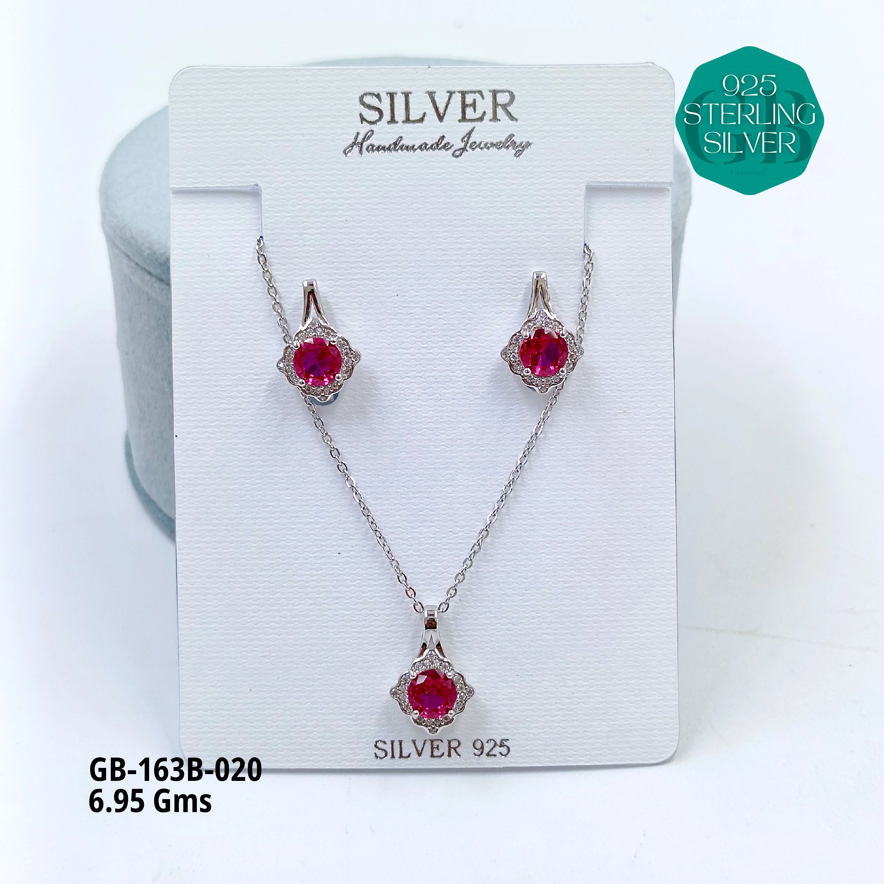 EXCLUSIVE CHAIN PENDANT - Premium 925 Silver Jewellery - SKU: GB-163B-020 - Hyderabad Silver Importers