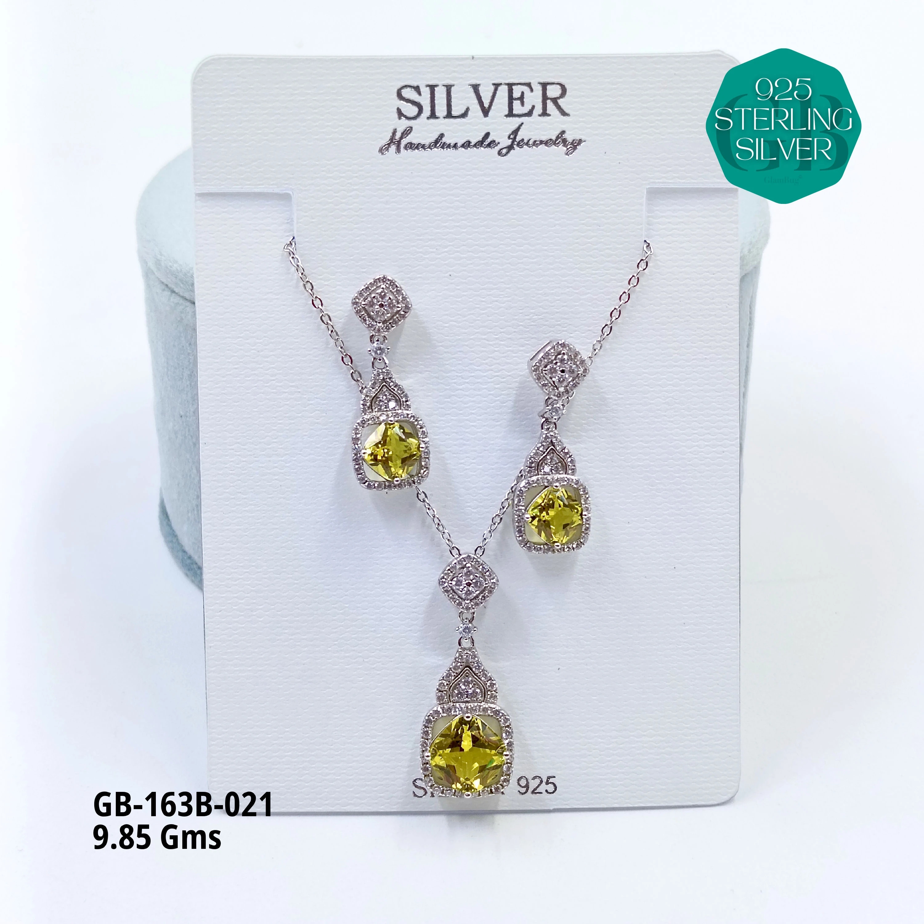 EXCLUSIVE CHAIN PENDANT - Premium 925 Silver Jewellery - SKU: GB-163B-021 - Hyderabad Silver Importers