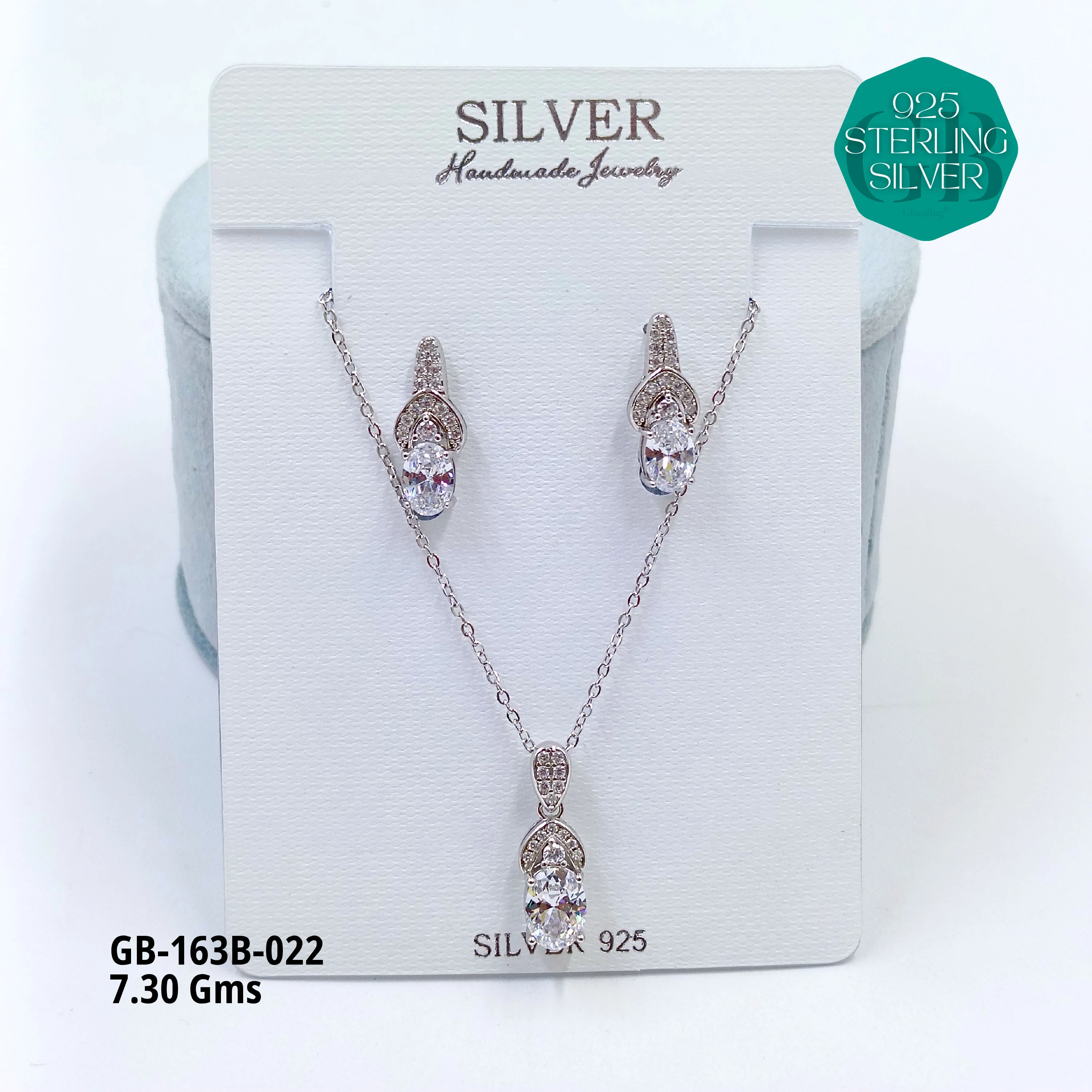 EXCLUSIVE CHAIN PENDANT - Premium 925 Silver Jewellery - SKU: GB-163B-022 - Hyderabad Silver Importers