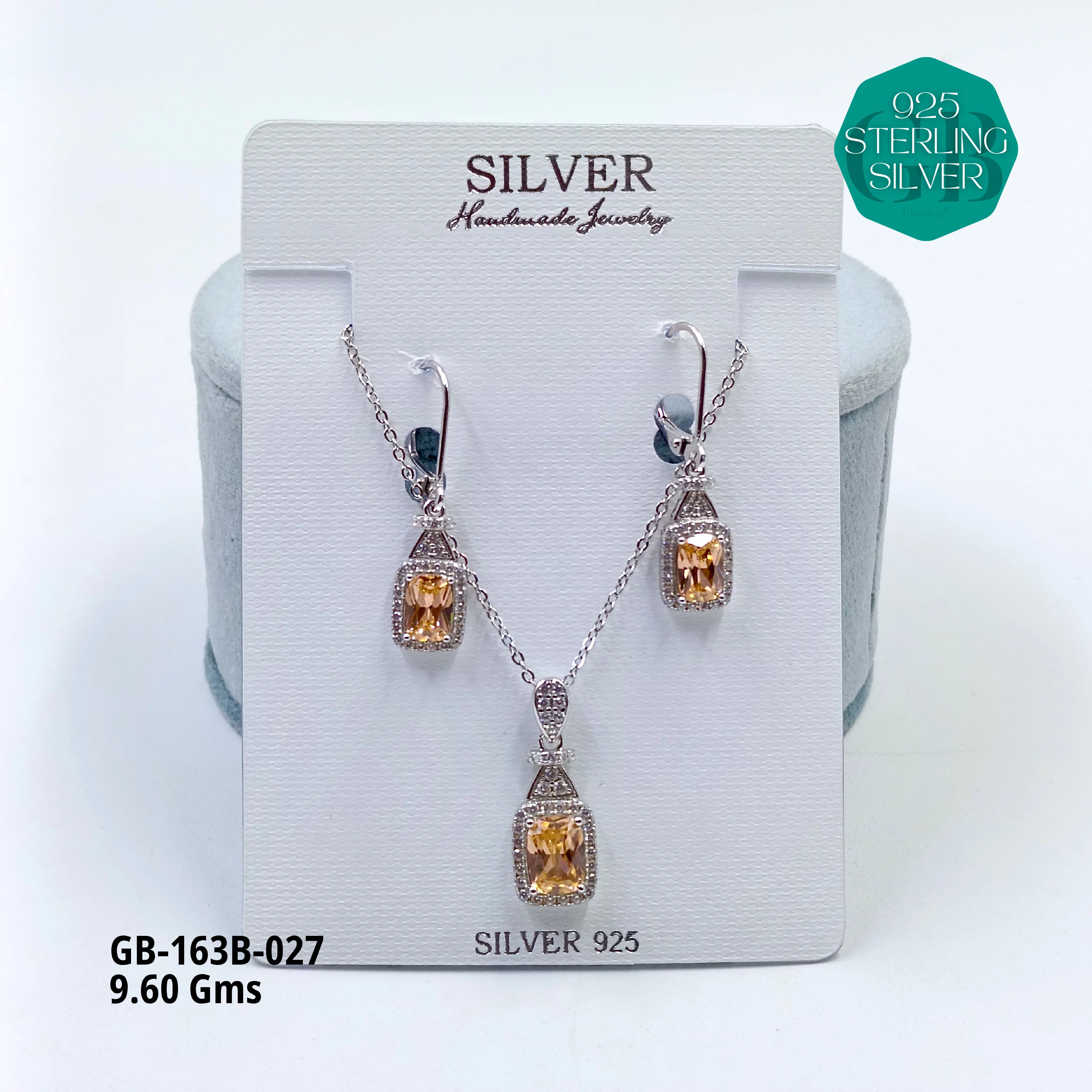 EXCLUSIVE CHAIN PENDANT - Premium 925 Silver Jewellery - SKU: GB-163B-027 - Hyderabad Silver Importers