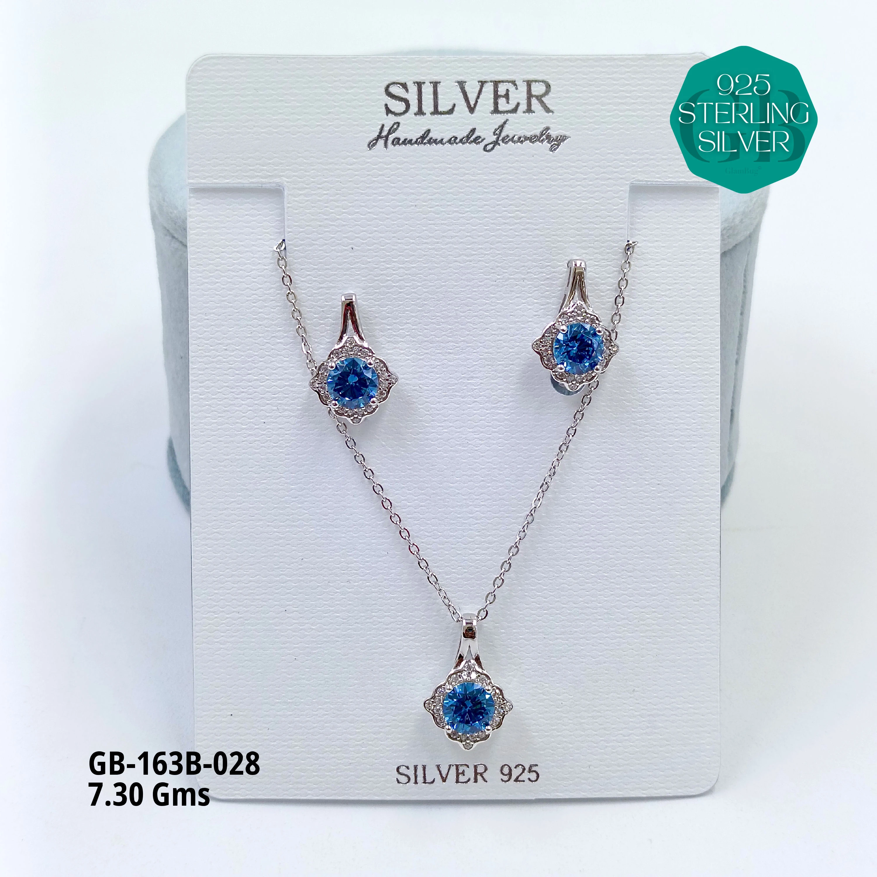 EXCLUSIVE CHAIN PENDANT - Premium 925 Silver Jewellery - SKU: GB-163B-028 - Hyderabad Silver Importers