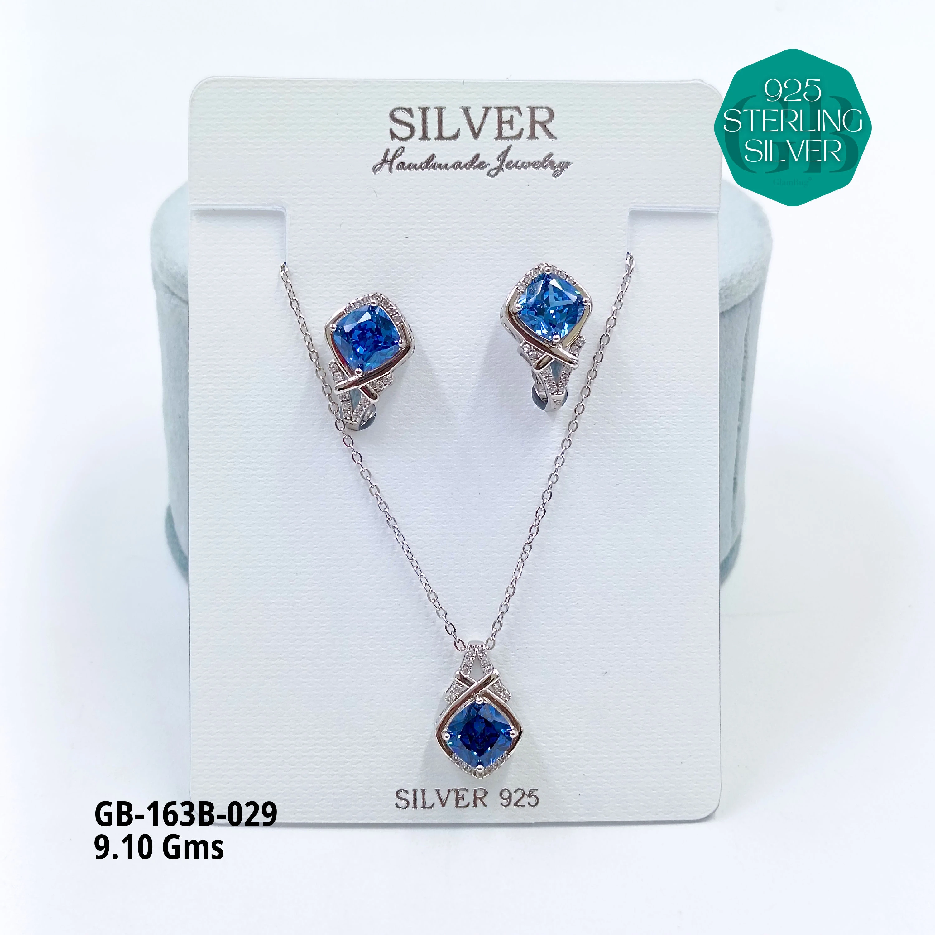 EXCLUSIVE CHAIN PENDANT - Premium 925 Silver Jewellery - SKU: GB-163B-029 - Hyderabad Silver Importers