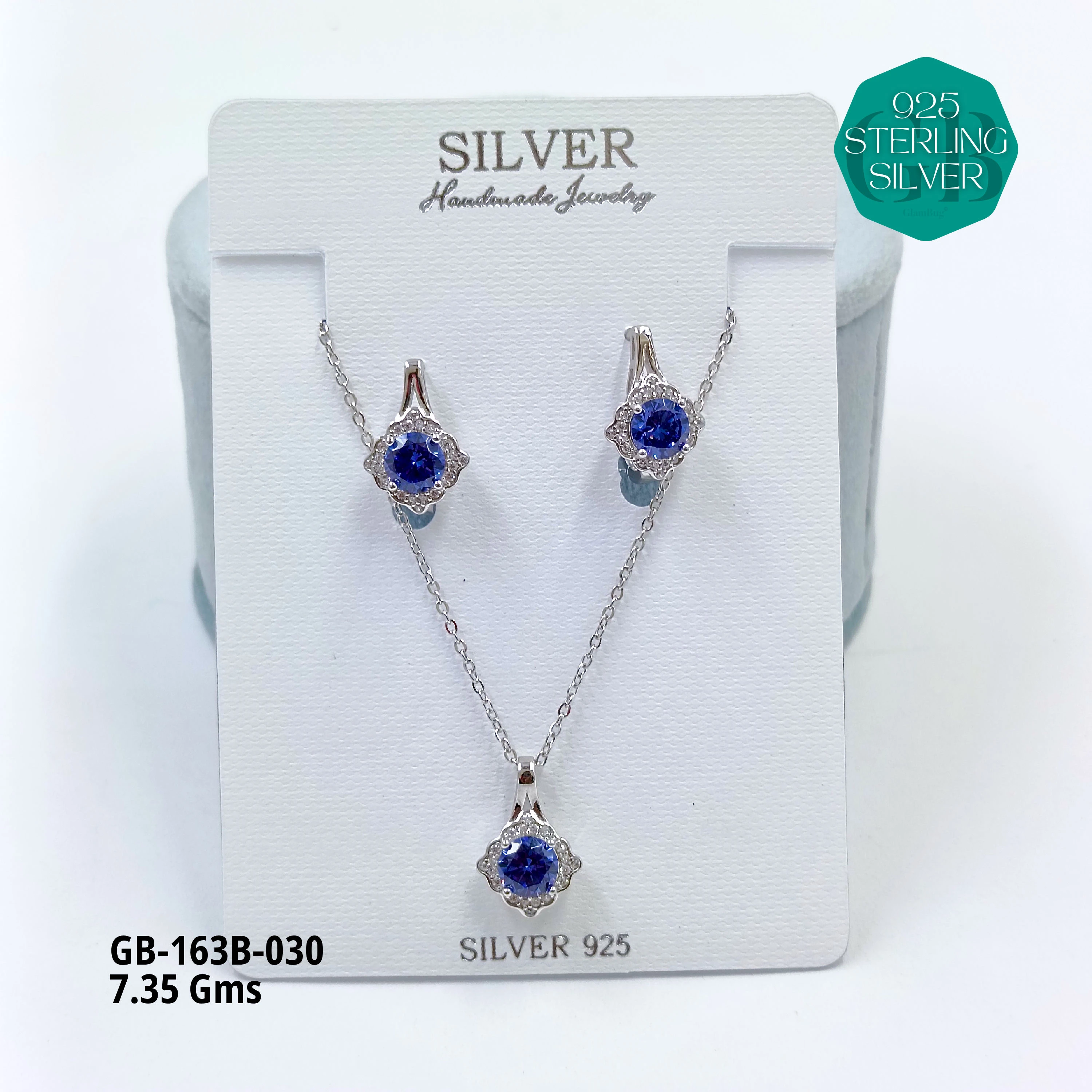 EXCLUSIVE CHAIN PENDANT - Premium 925 Silver Jewellery - SKU: GB-163B-030 - Hyderabad Silver Importers