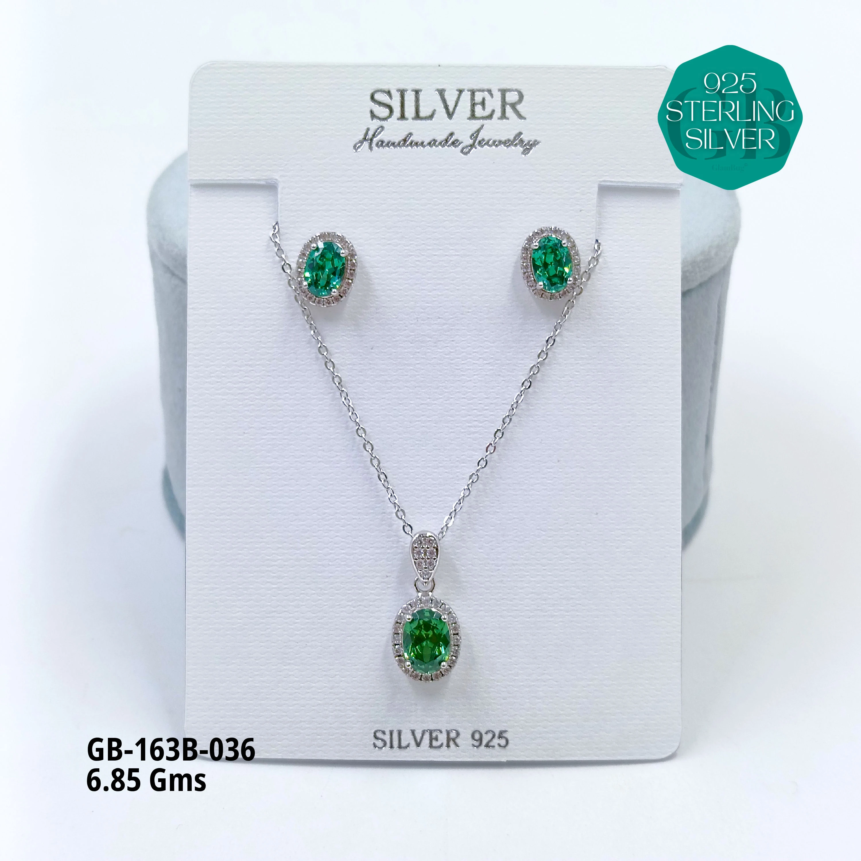 EXCLUSIVE CHAIN PENDANT - Premium 925 Silver Jewellery - SKU: GB-163B-036 - Hyderabad Silver Importers