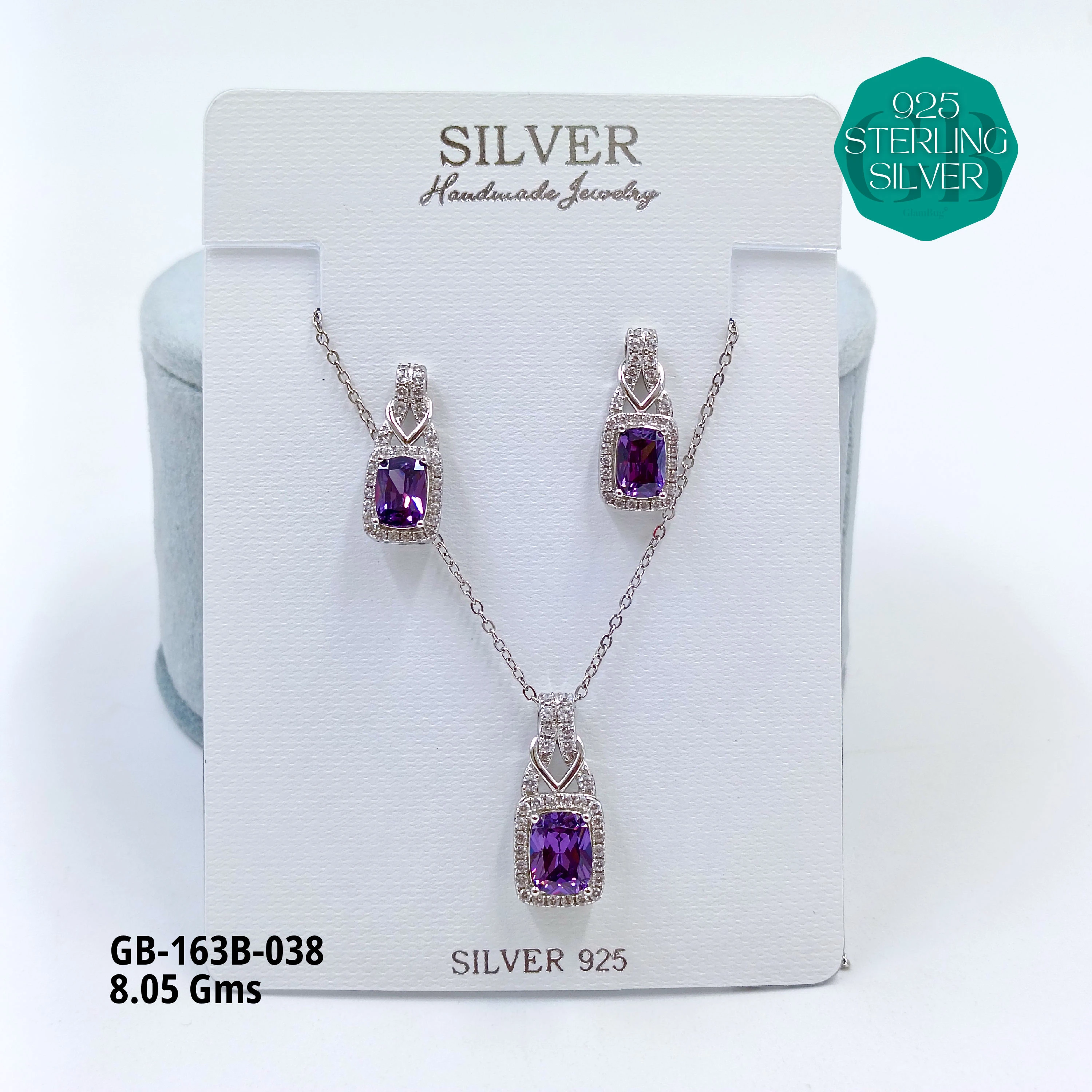 EXCLUSIVE CHAIN PENDANT - Premium 925 Silver Jewellery - SKU: GB-163B-038 - Hyderabad Silver Importers