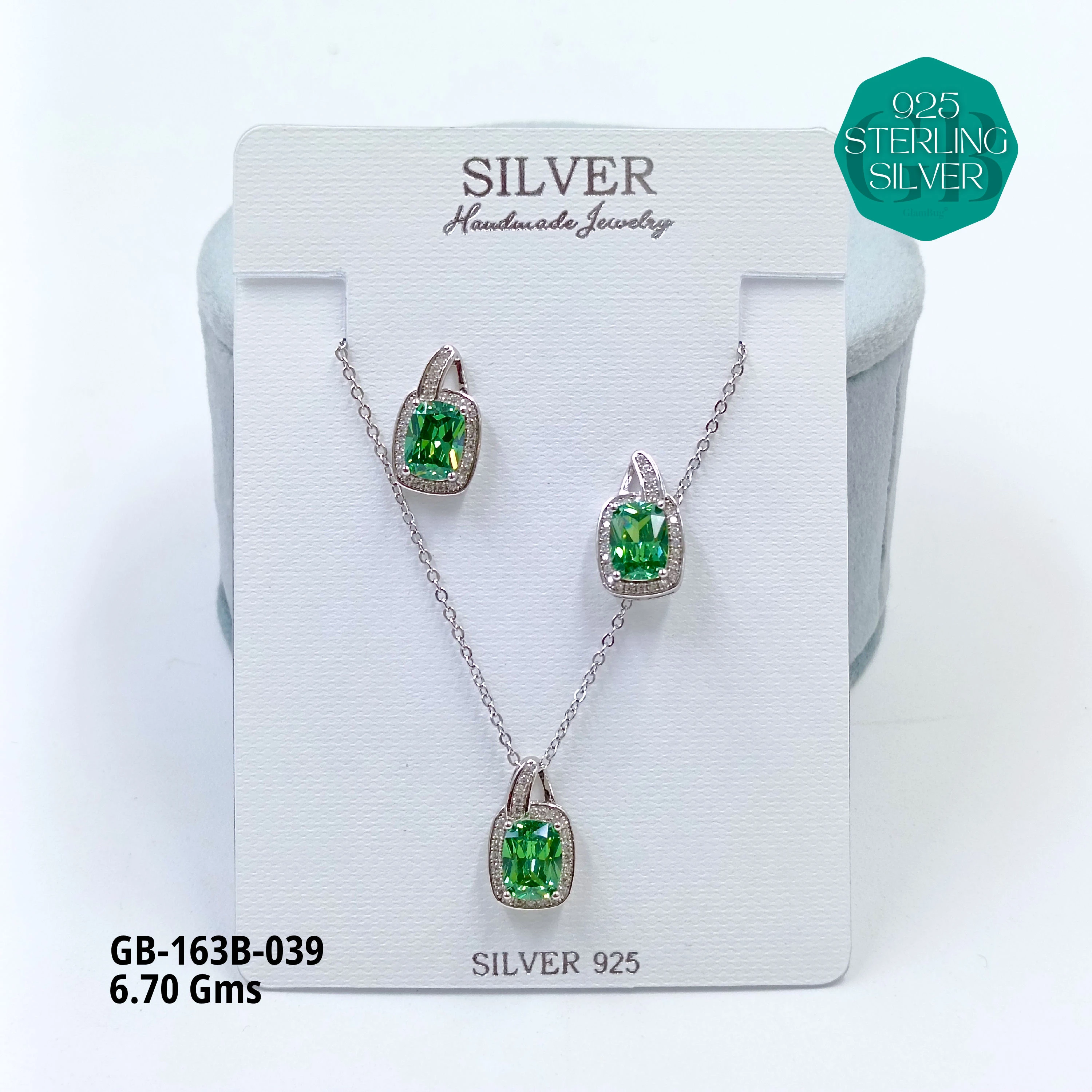 EXCLUSIVE CHAIN PENDANT - Premium 925 Silver Jewellery - SKU: GB-163B-039 - Hyderabad Silver Importers