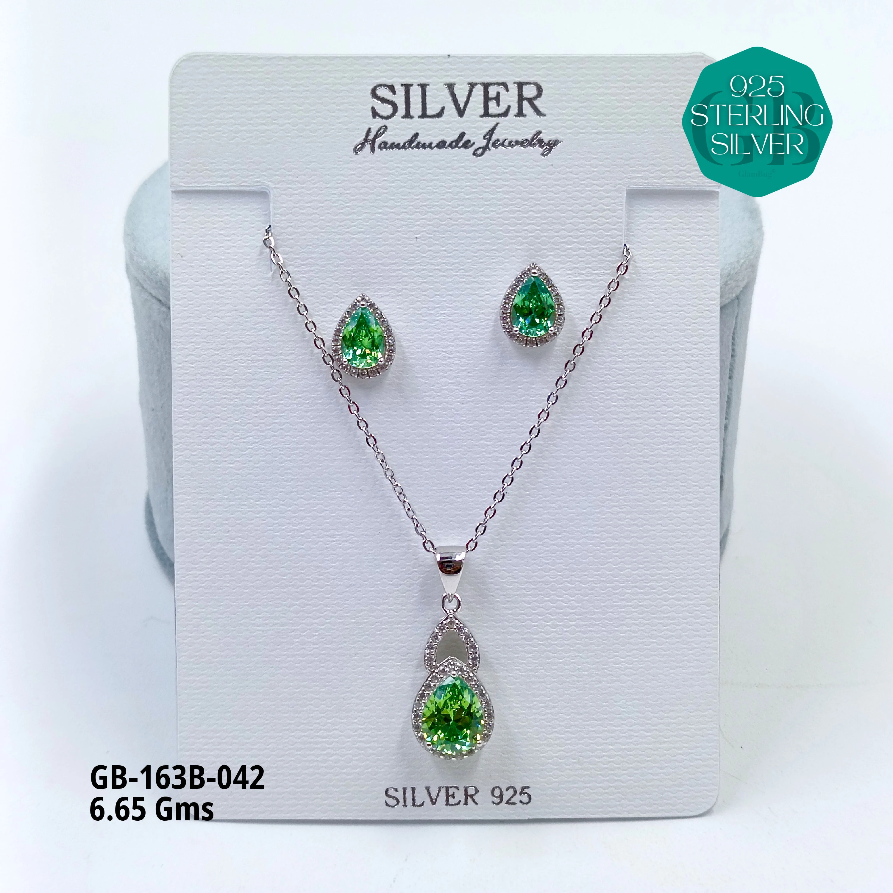 EXCLUSIVE CHAIN PENDANT - Premium 925 Silver Jewellery - SKU: GB-163B-042 - Hyderabad Silver Importers