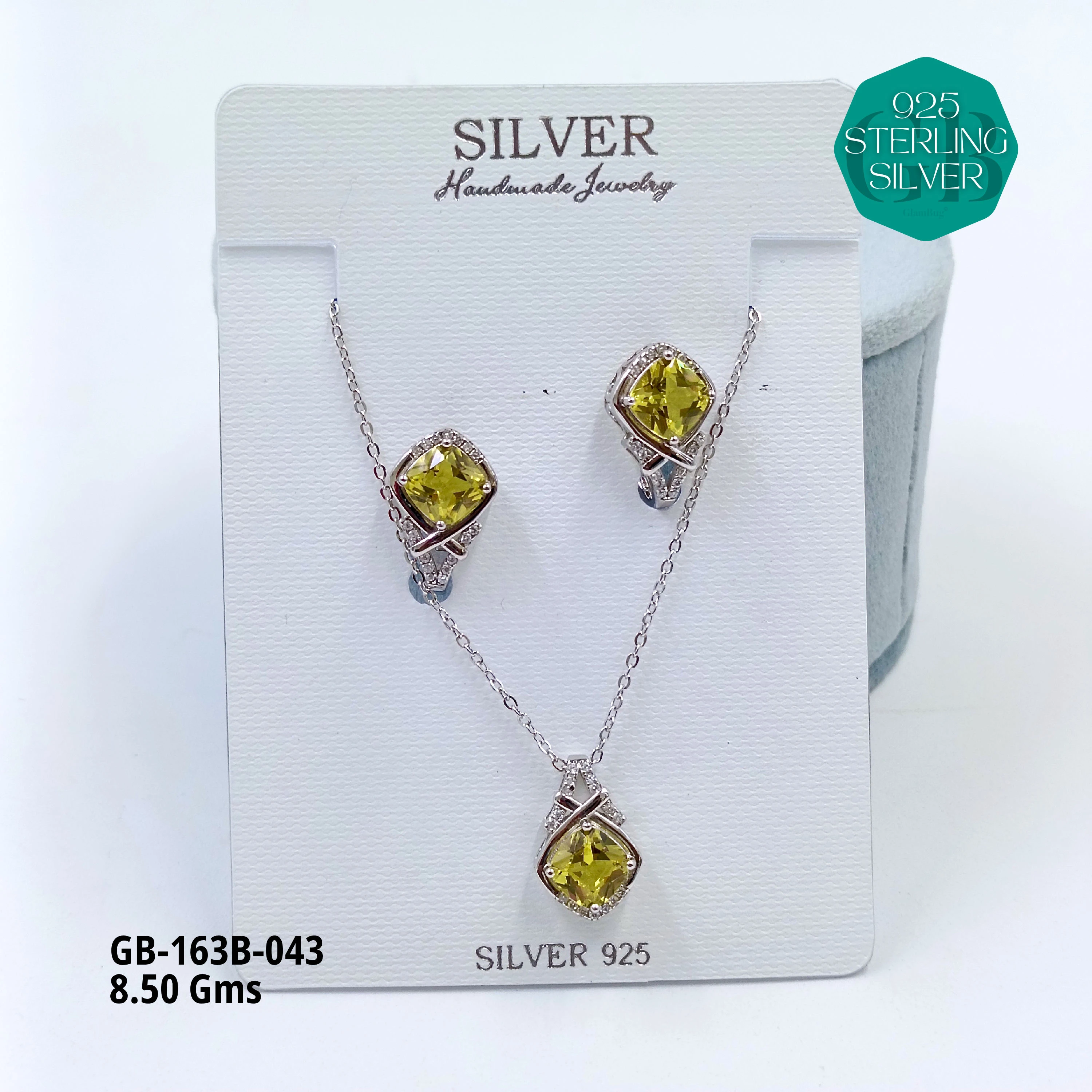 EXCLUSIVE CHAIN PENDANT - Premium 925 Silver Jewellery - SKU: GB-163B-043 - Hyderabad Silver Importers