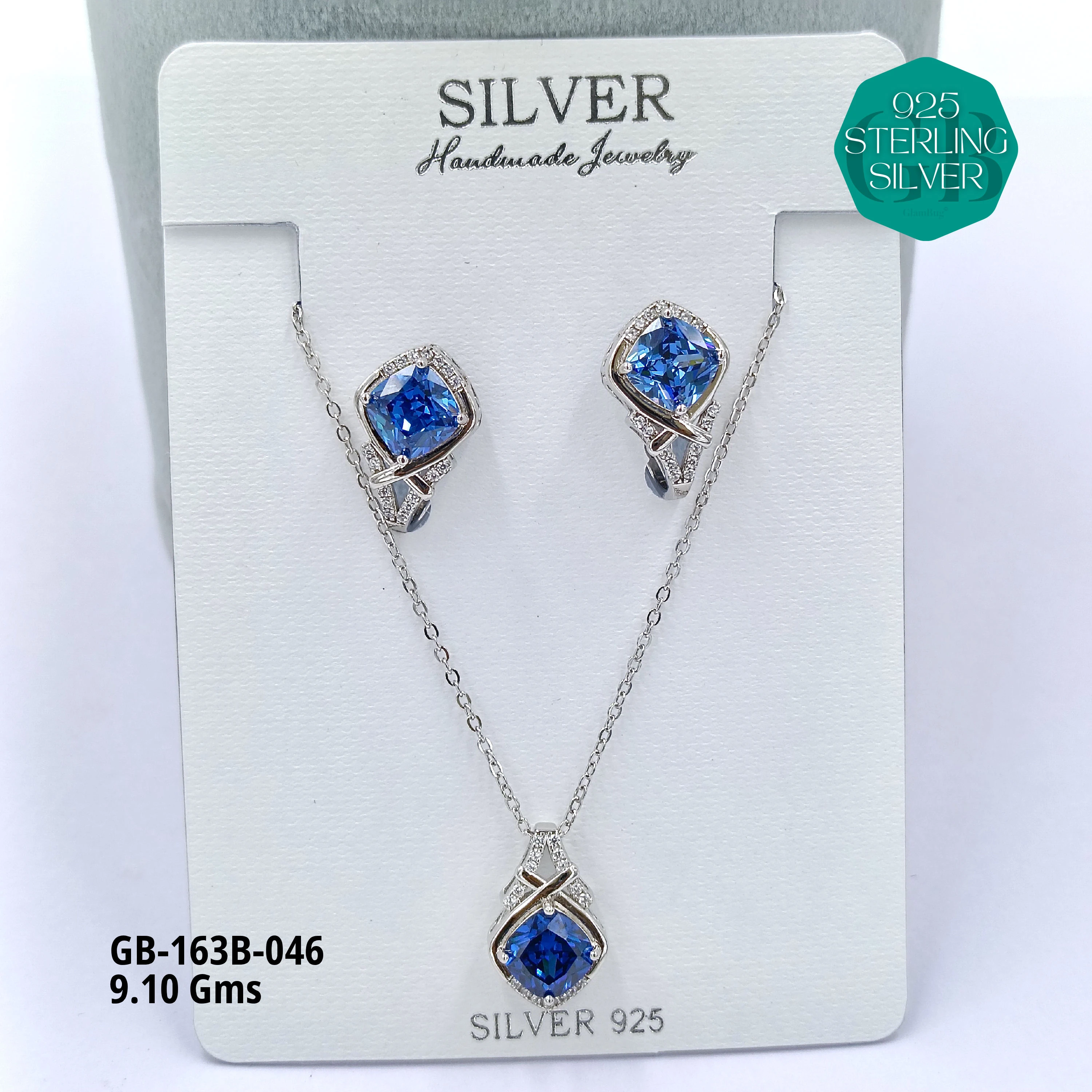EXCLUSIVE CHAIN PENDANT - Premium 925 Silver Jewellery - SKU: GB-163B-046 - Hyderabad Silver Importers