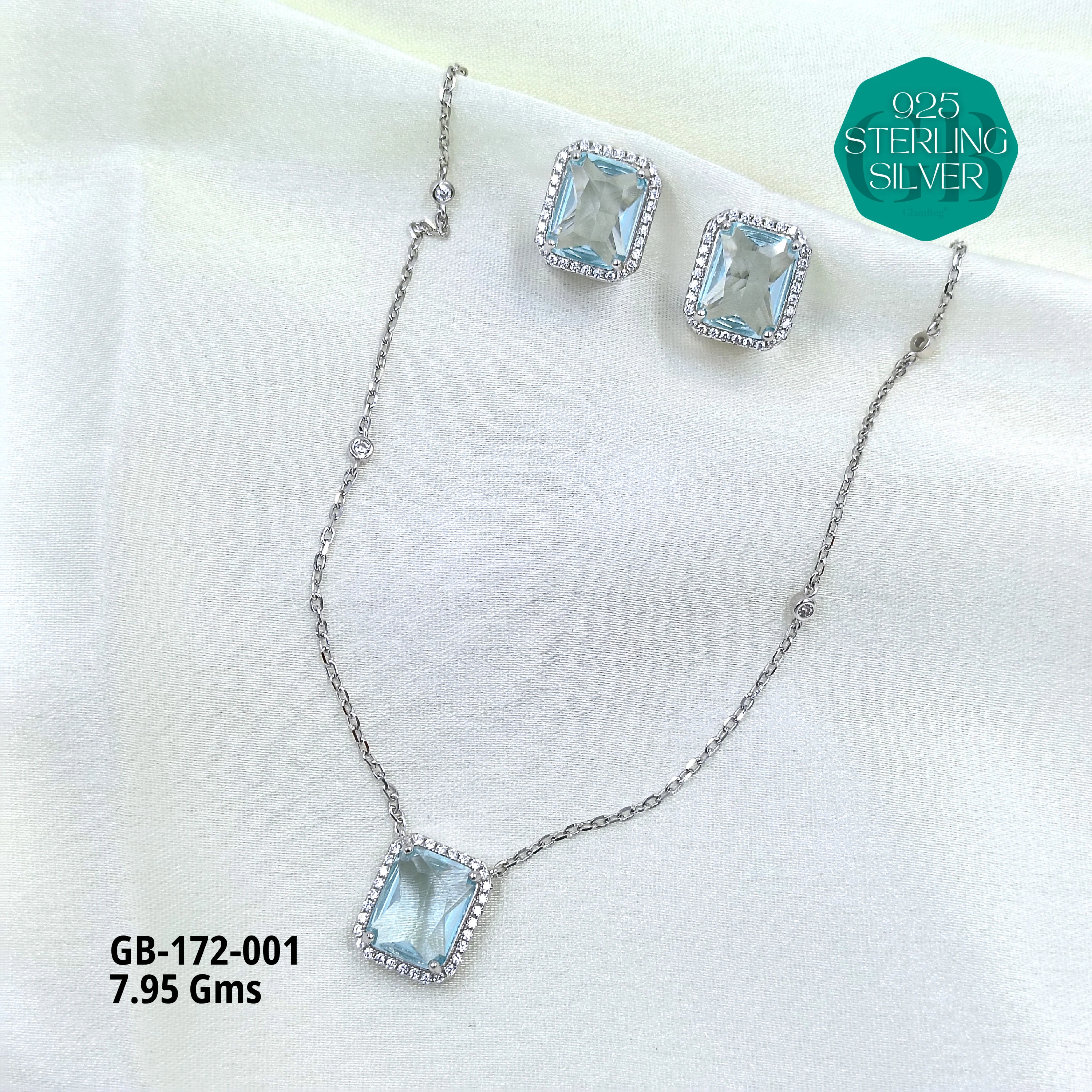 GLAM CHAINS PENDANTS - Premium 925 Silver Jewellery - SKU: GB-172-001 - Hyderabad Silver Importers