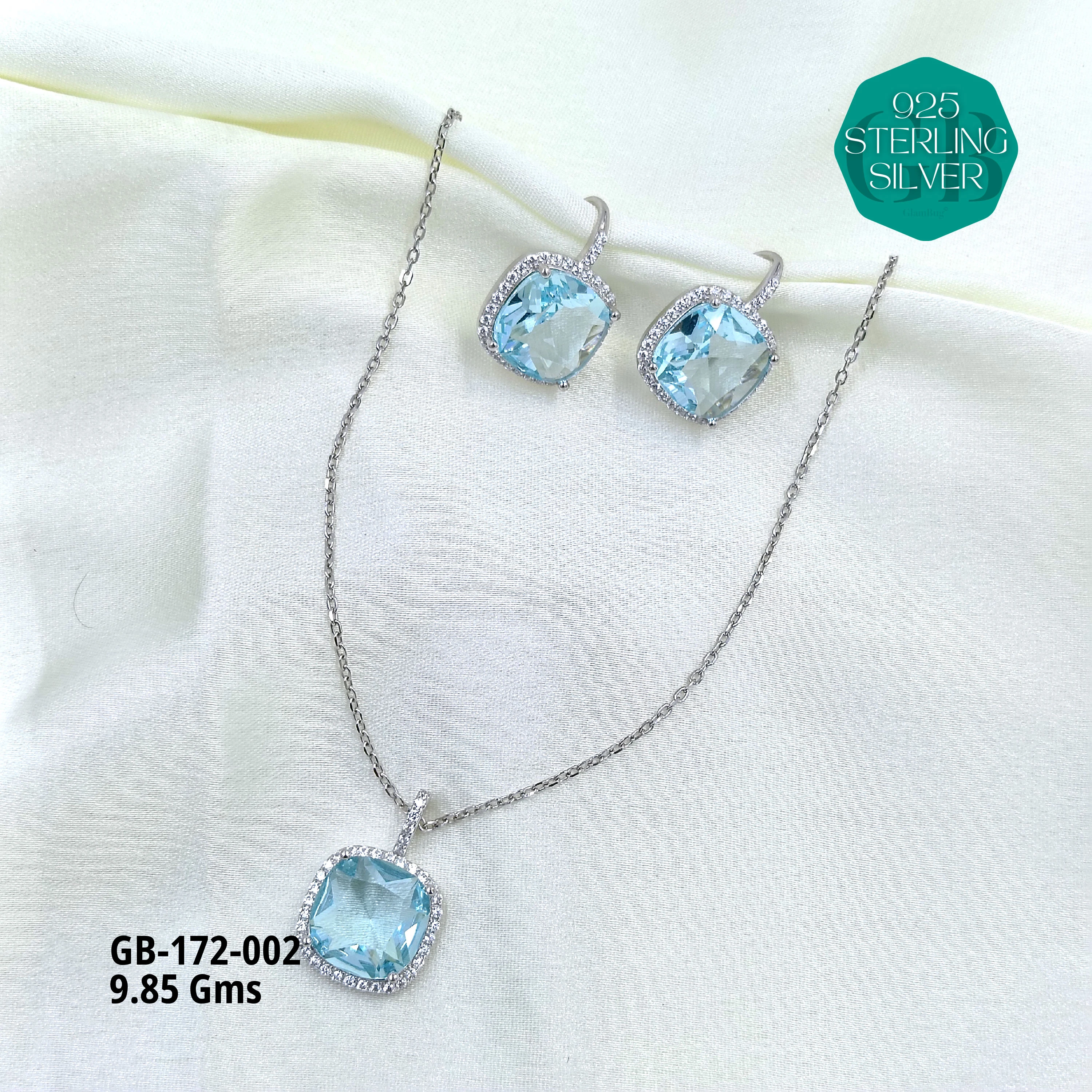 GLAM CHAINS PENDANTS - Premium 925 Silver Jewellery - SKU: GB-172-002 - Hyderabad Silver Importers