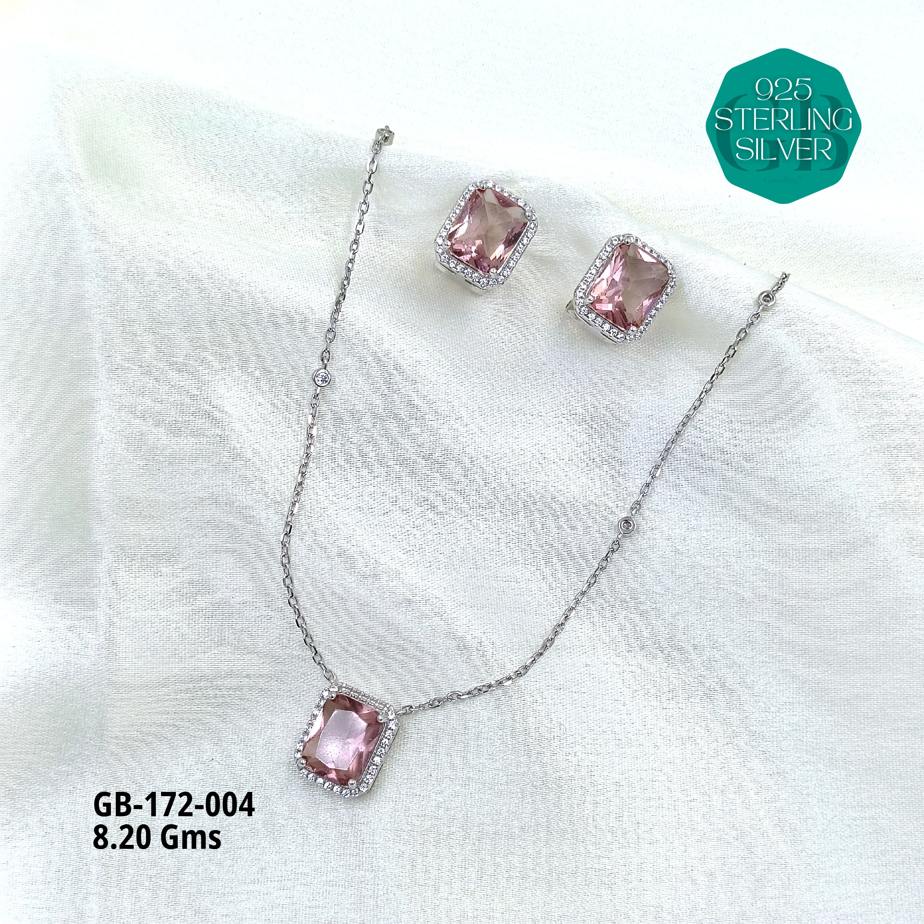 GLAM CHAINS PENDANTS - Premium 925 Silver Jewellery - SKU: GB-172-004 - Hyderabad Silver Importers