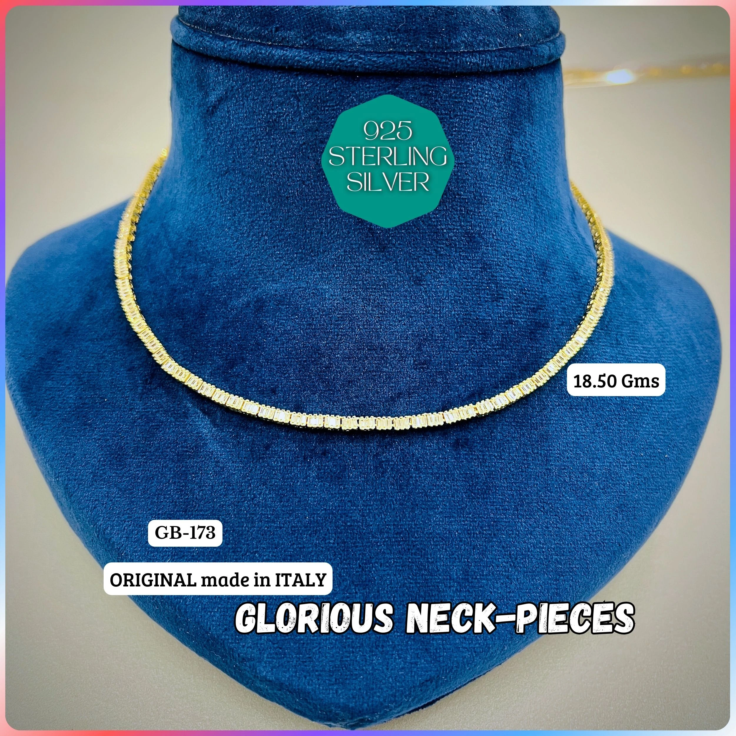 GLAM NECK-PIECES - Premium 925 Silver Jewellery - SKU: GB-173-001 - Hyderabad Silver Importers