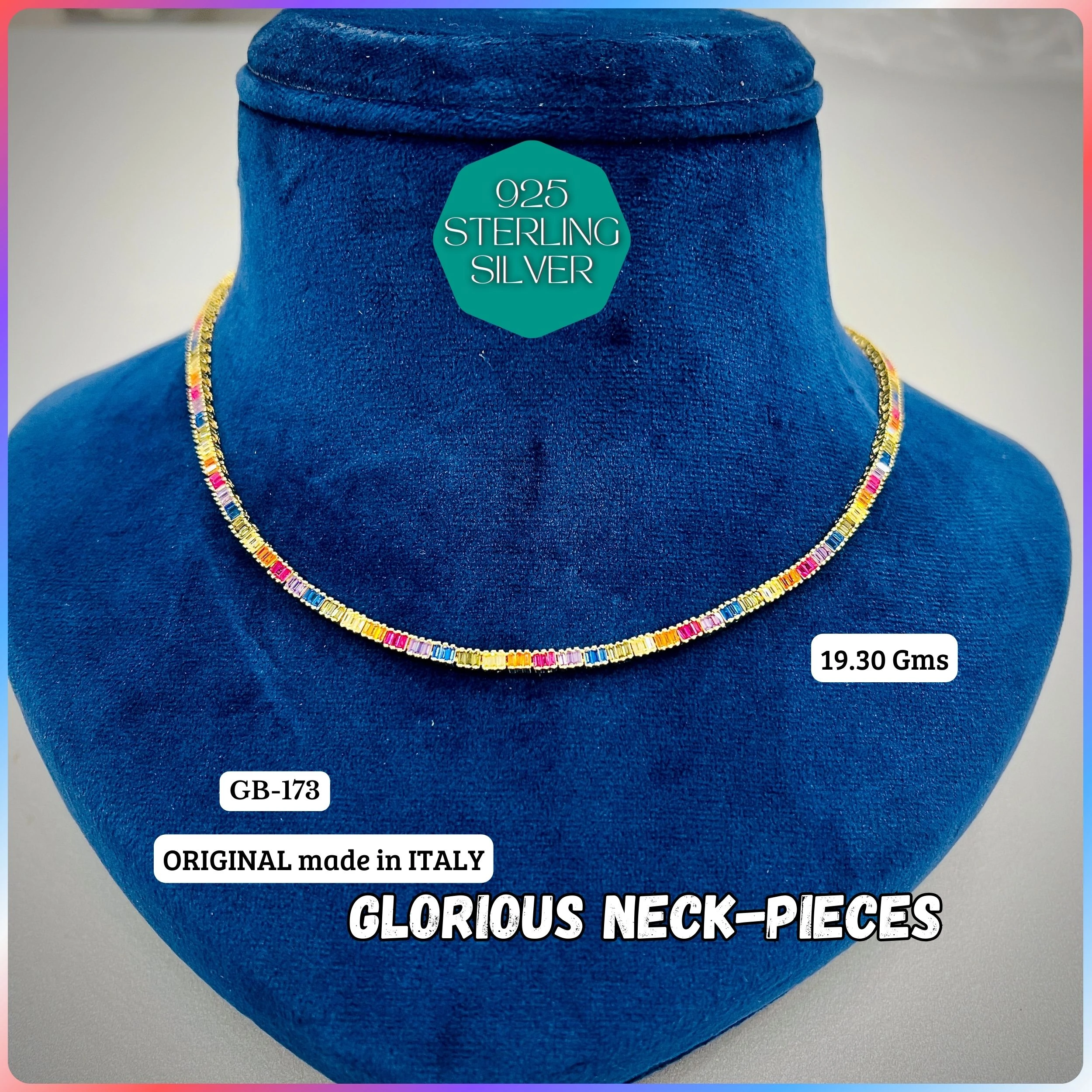GLAM NECK-PIECES - Premium 925 Silver Jewellery - SKU: GB-173-004 - Hyderabad Silver Importers